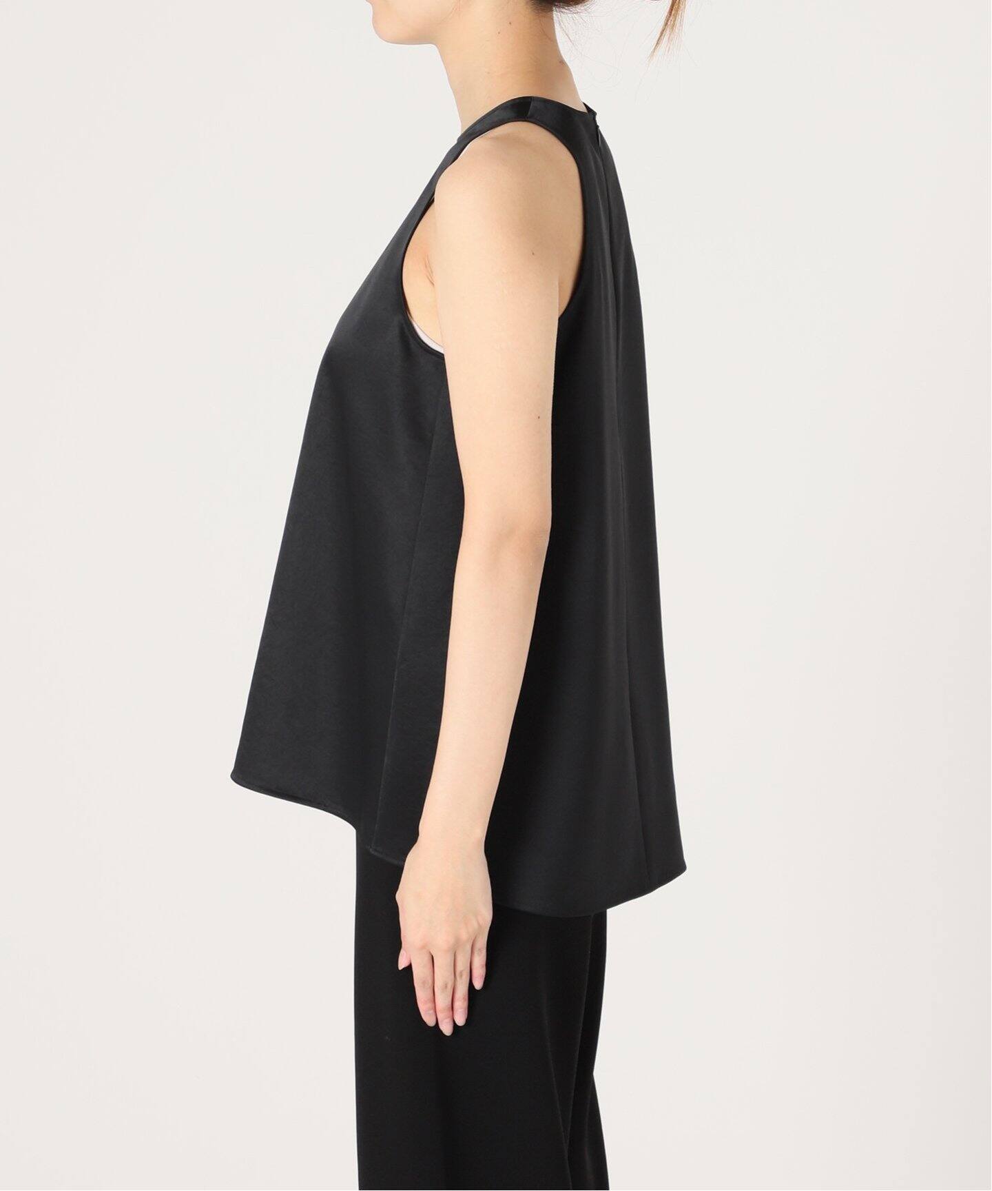 ミニマルサテンノースリーブブラウス（シャツ／ブラウス）｜AP STUDIO  