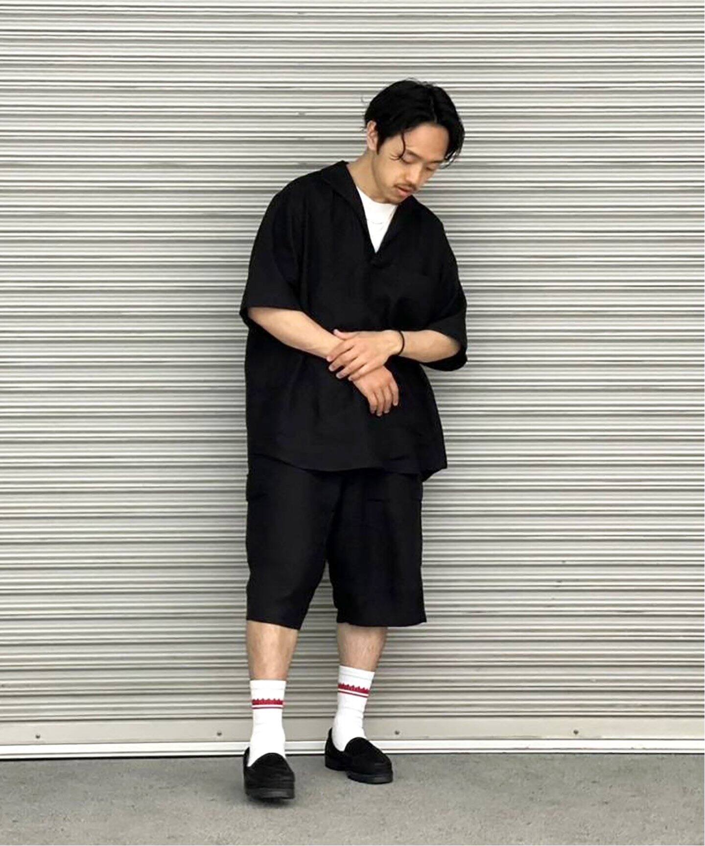 comoli / コモリ】カナパ スキッパーハンソデシャツ（シャツ／ブラウス 
