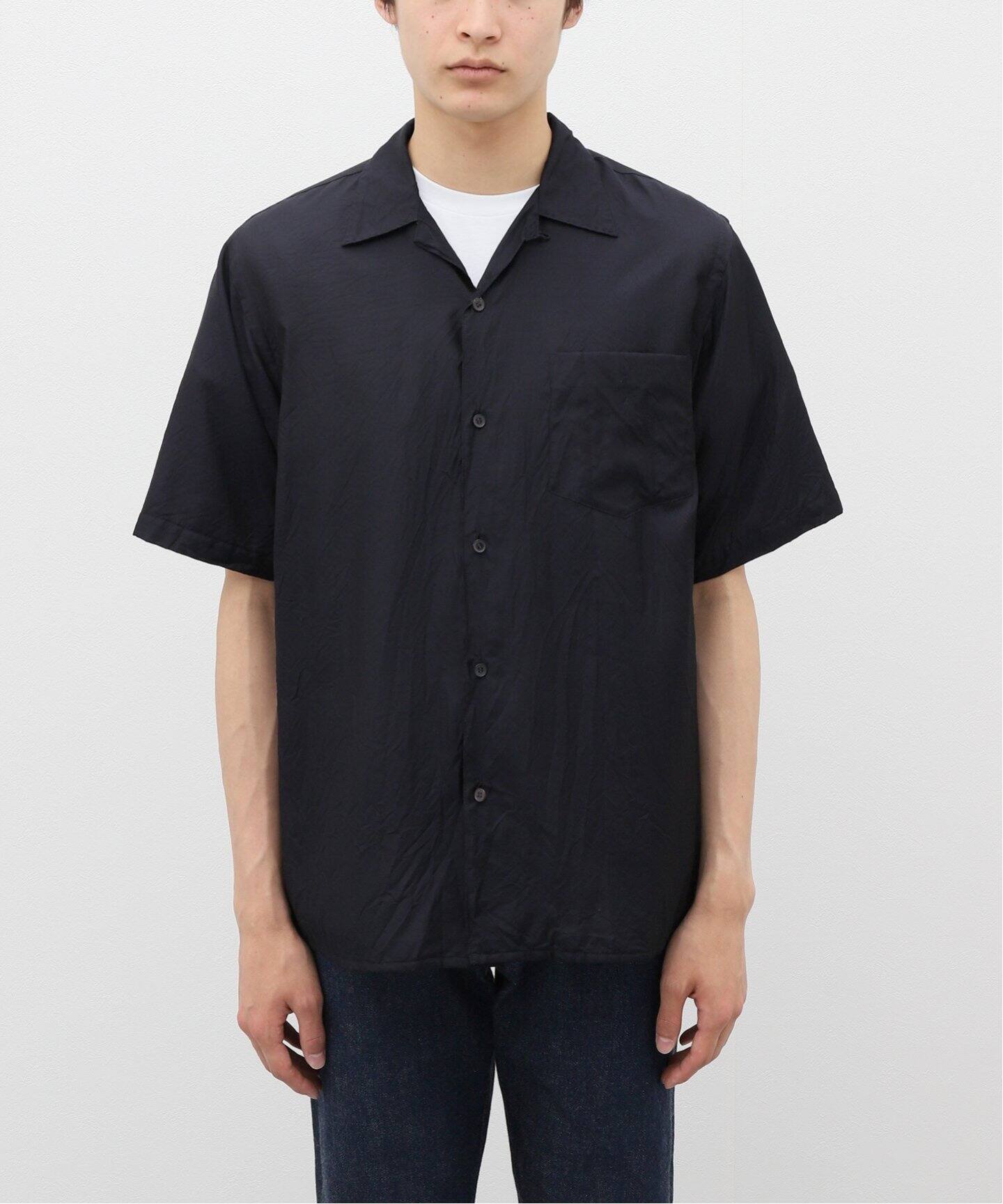 comoli / コモリ】ウールシルク ハンソデオープンカラーシャツ（シャツ  