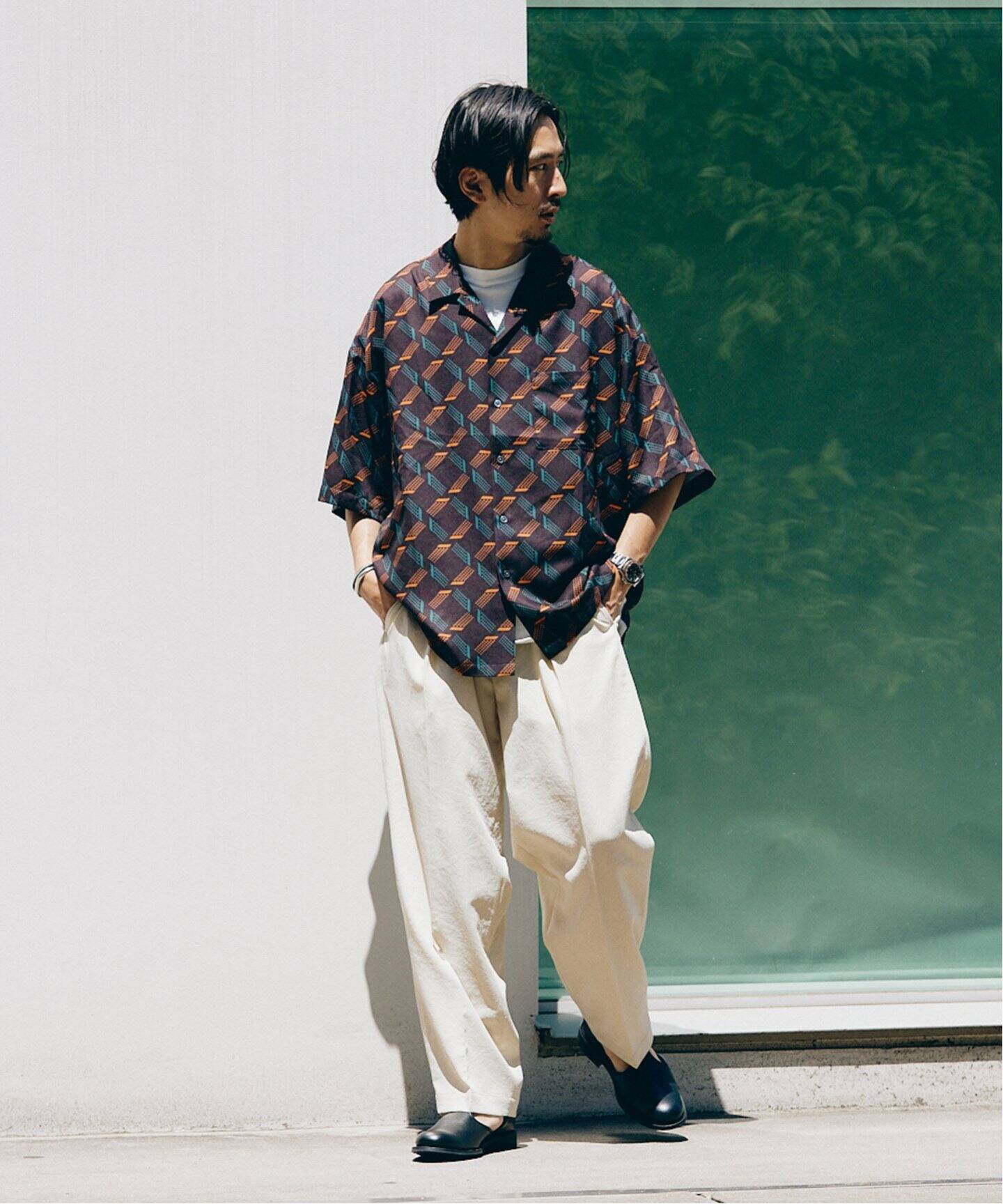 GEOM PATTERN/ジオメパターン】ワイドシルエット 柄シャツ “総柄
