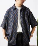 【GEOM PATTERN/ジオメパターン】ワイドシルエット 柄シャツ “総柄”