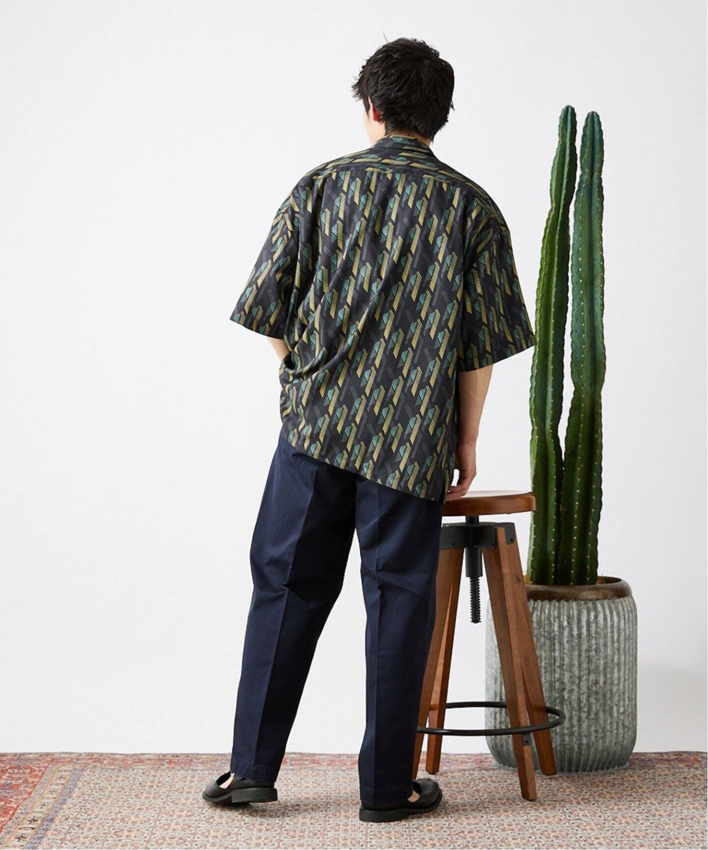JOURNAL STANDARD ジオメパターン ワイドシルエット シャツ　総柄 GEOM PATTERN/ジオメパターン】ワイドシルエット 柄シャツ “総柄