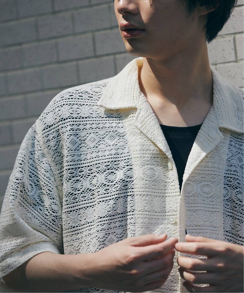 drole le 硬かっ Monsieur Laced Oversized Shirt