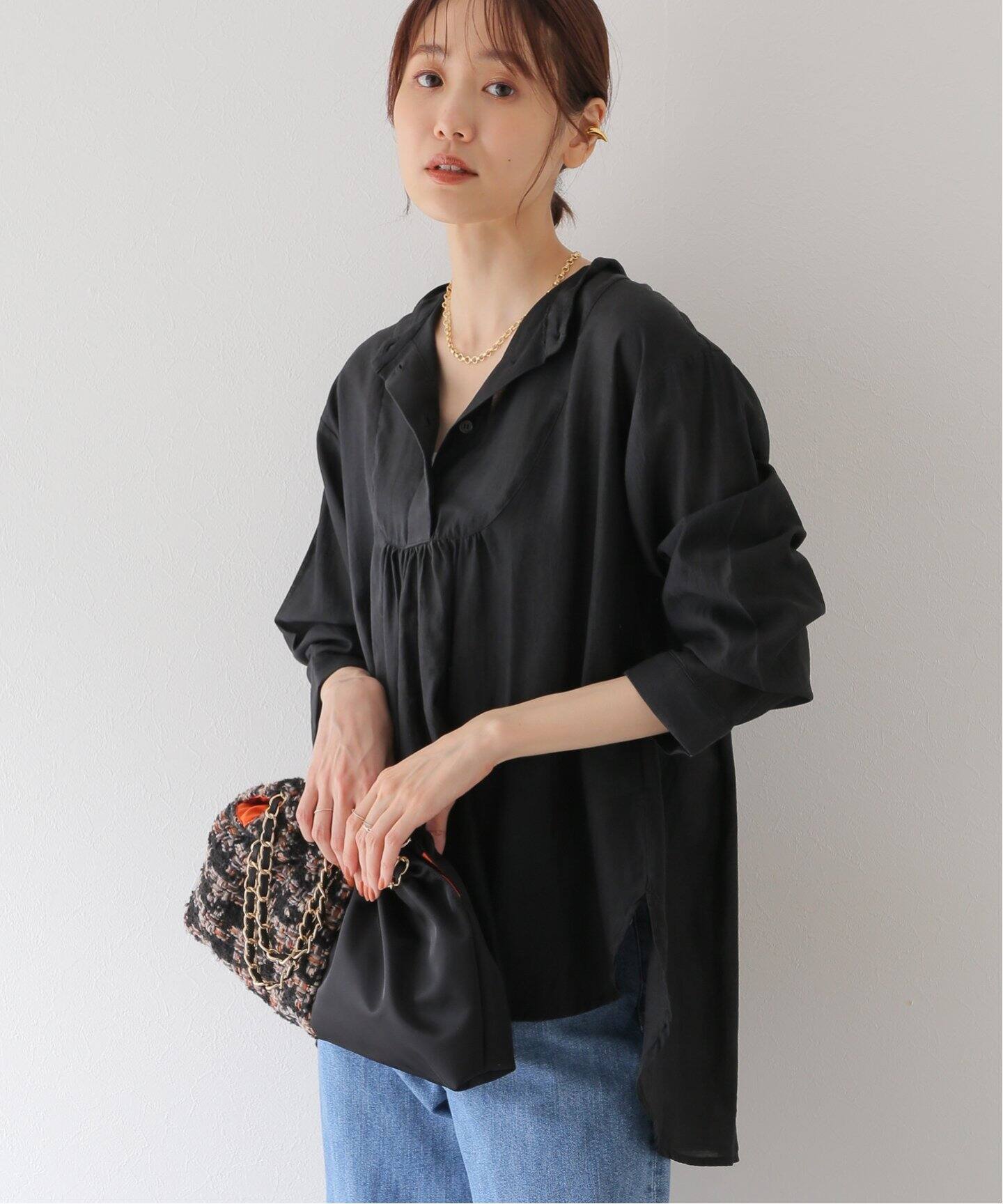 バックプリーツシアーブラウス（シャツ／ブラウス）｜B.C STOCK（ベー 