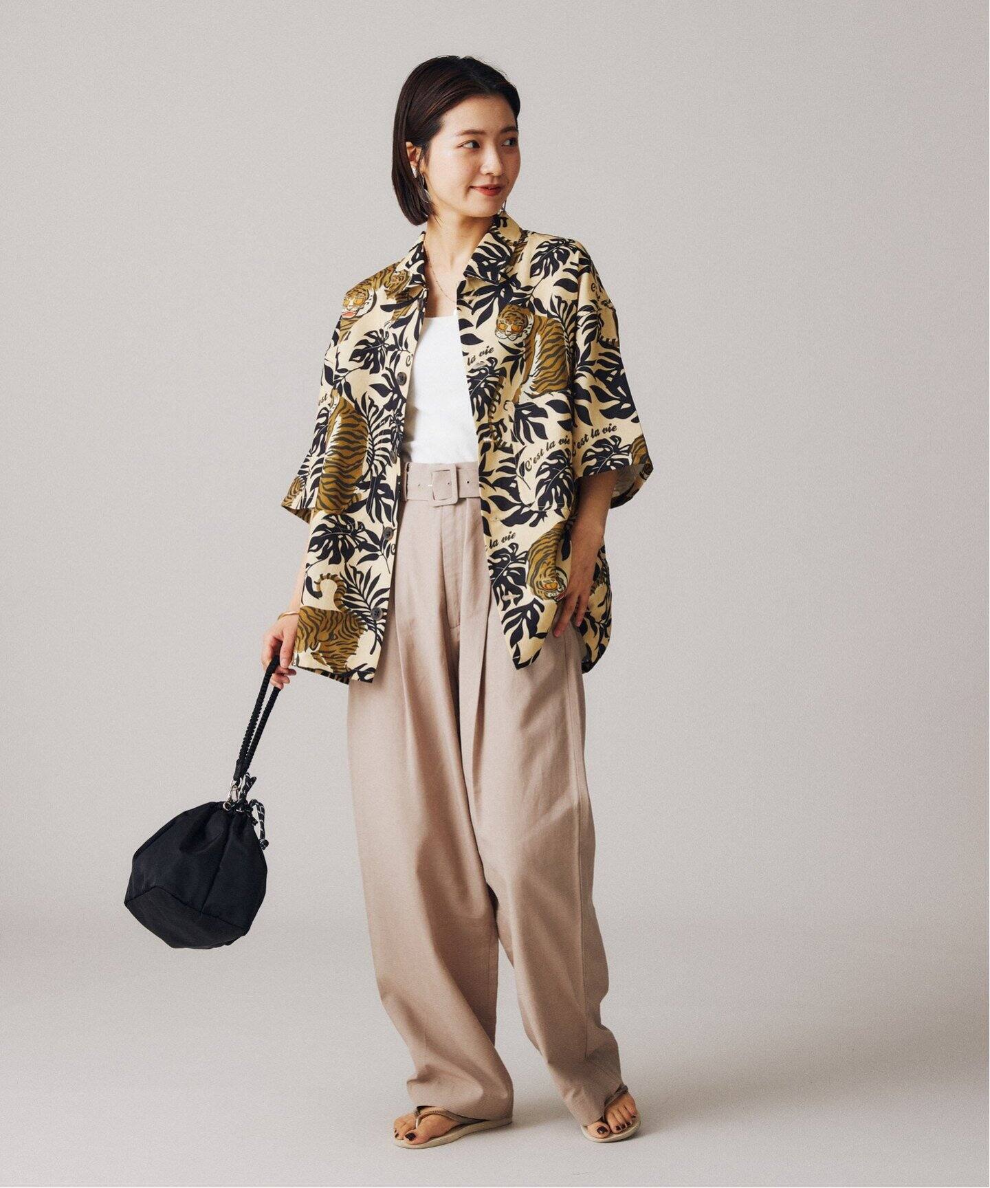 ORIENTAL ALOHA オーバーサイズ総柄シャツ（シャツ／ブラウス）｜B.C 