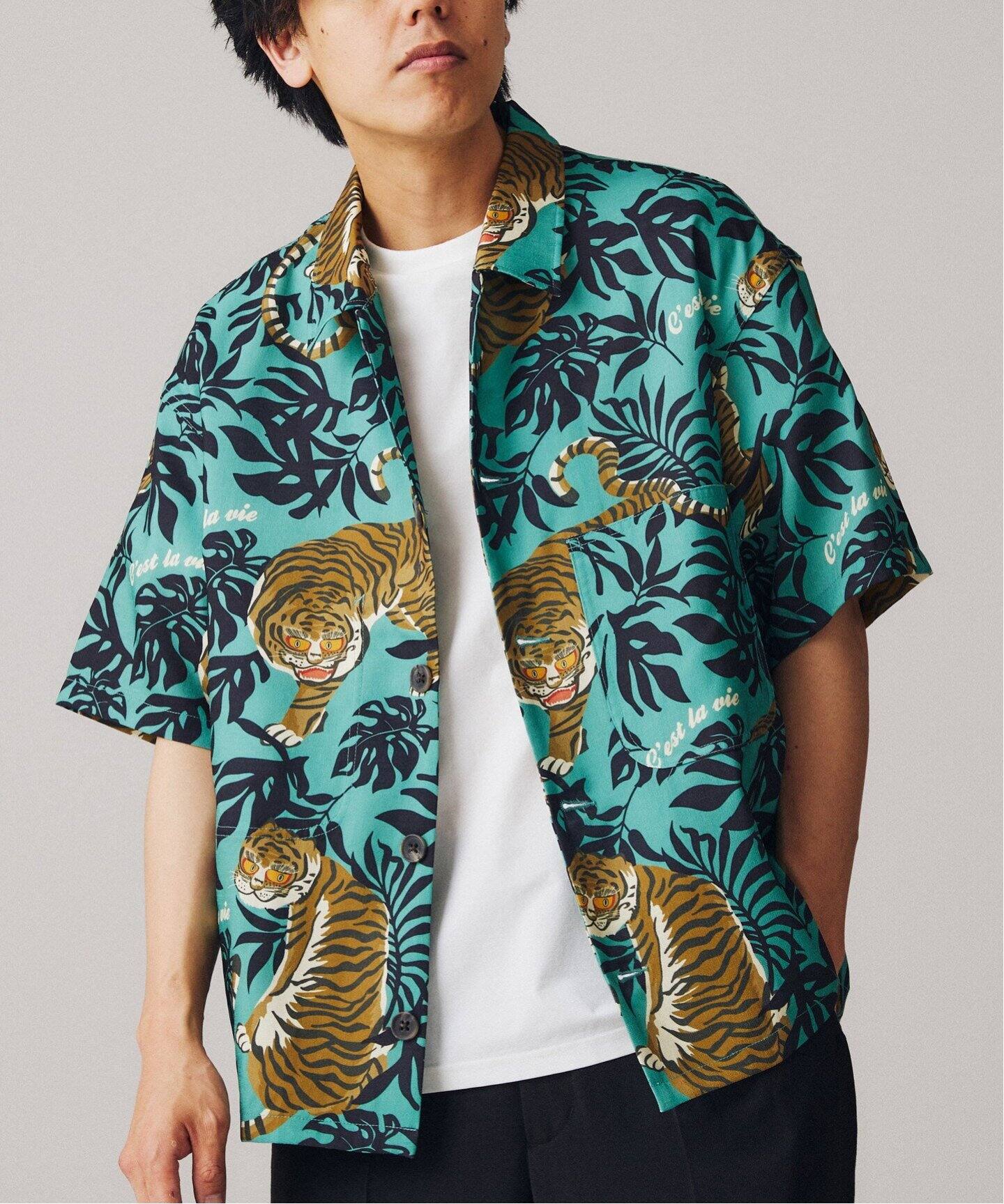 ORIENTAL ALOHA オーバーサイズ総柄シャツ（シャツ／ブラウス）｜B.C  