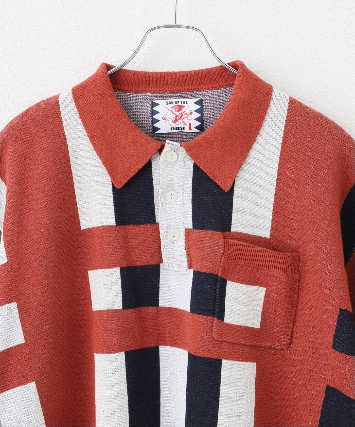 SON OF THE CHEESE / サノバチーズ】 Stripe Knit Shirt（シャツ 