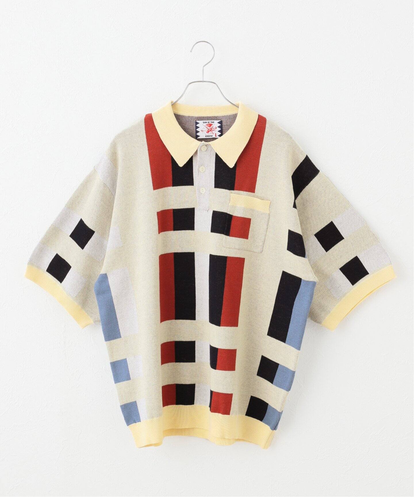 SON OF THE CHEESE / サノバチーズ】 Stripe Knit Shirt（シャツ 