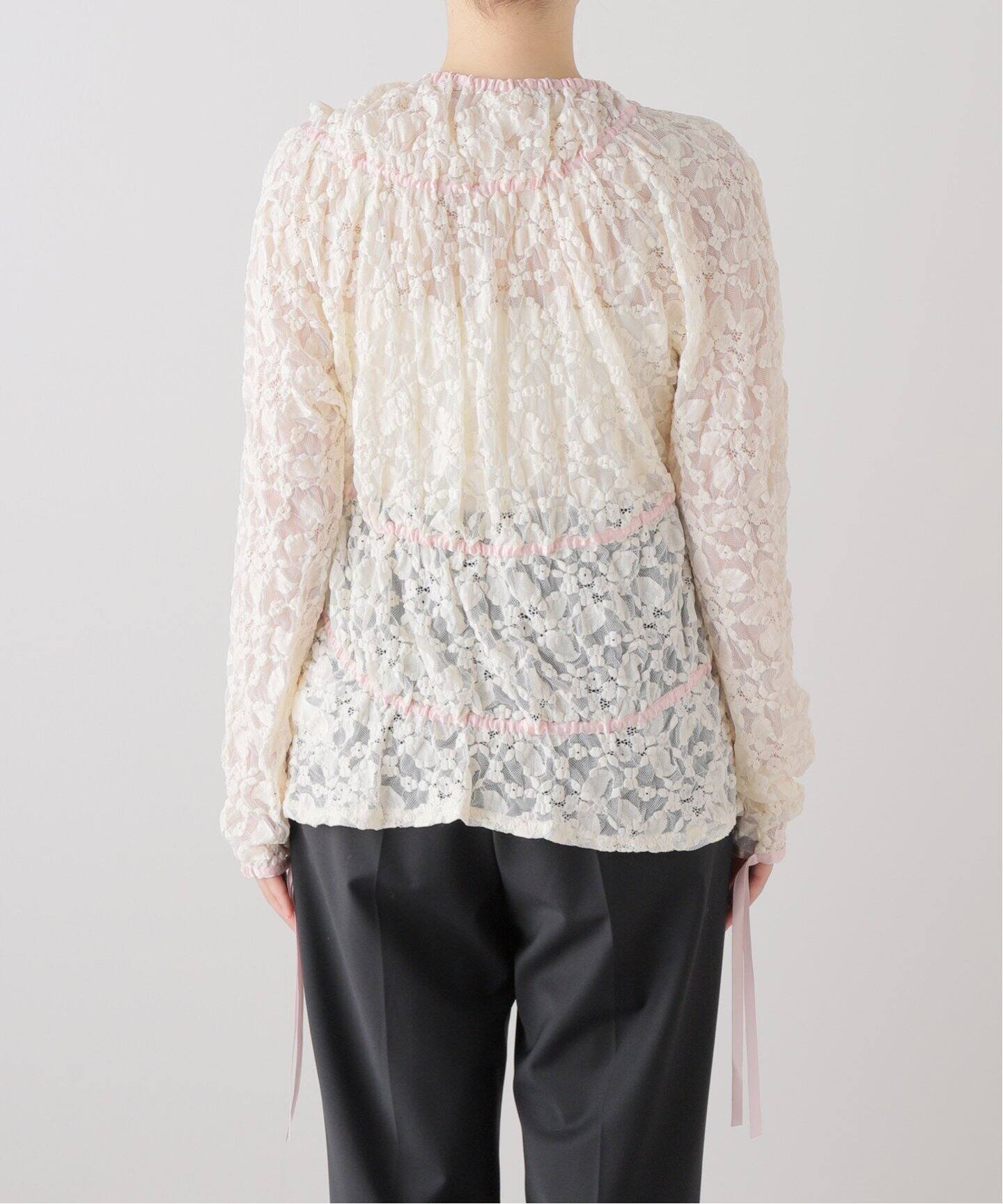 yuhan wang レースブラウストップスユハンワン 