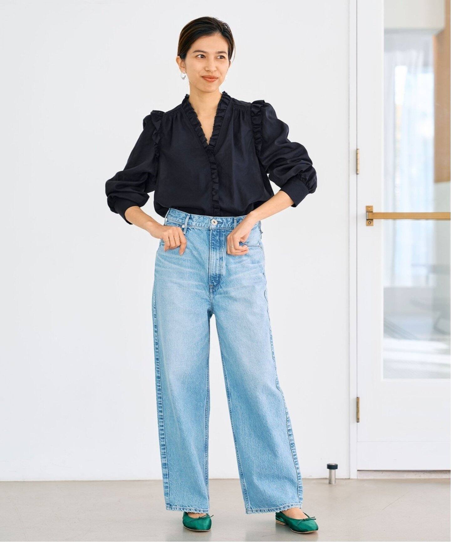 追加3》コットンシュリンクフリルブラウス（シャツ／ブラウス）｜IENA  