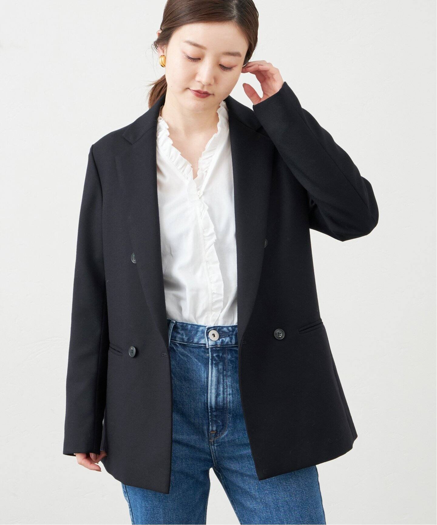 ヴェルメイユパーイエナ　コットンボイルフリルブラウス美品☆ VERMEIL par iena（ヴェルメイユパーイエナ）の「コットンボイルフリル