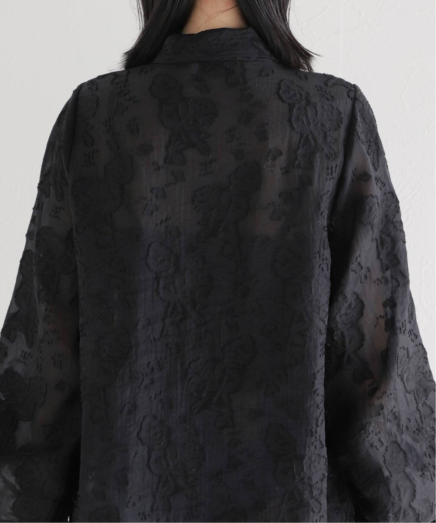 【新品】  IENA / イエナ | 2023AW | HOFMANN Jacquard Organza シャツ | F | ブラック | レディース IENA / イエナ | 2023AW | HOFMANN / Jacquard Organza シャツ | 36