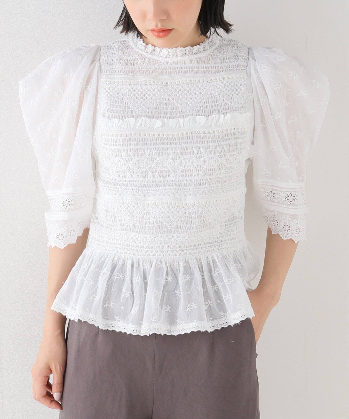 Sea New York/シー ニューヨーク】OLGA HAND SMOCKING PUFF SLV 