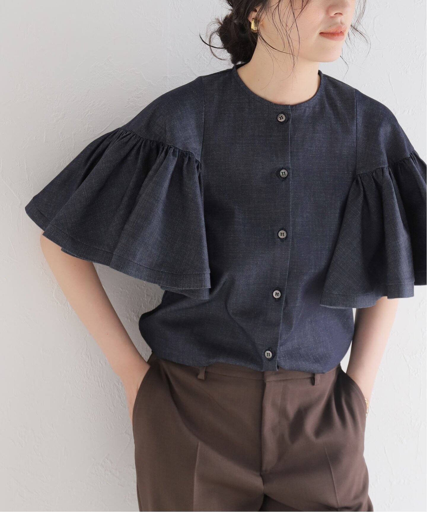 aLORS/アロー】ESTELLE JEAN エステルジーン / フリルブラウス（シャツ  