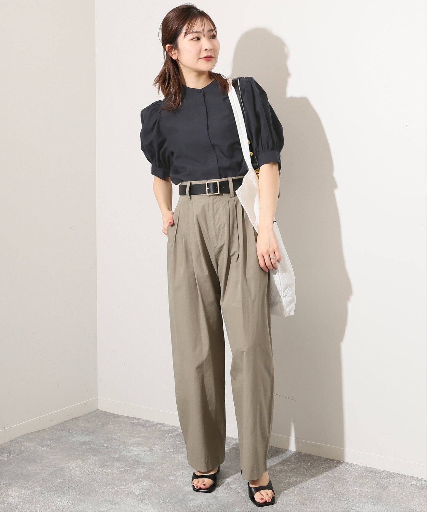 SLOBE IENA【スローブイエナ】☆マーブルローンパフスリーブ