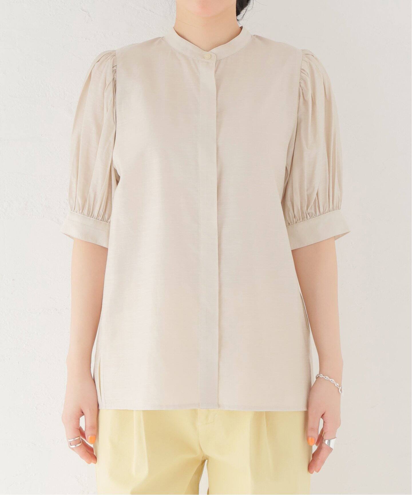 SLOBE IENA【スローブイエナ】☆マーブルローンパフスリーブ