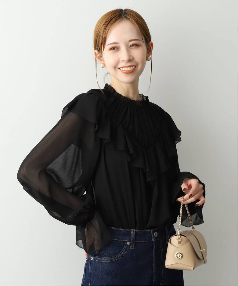 楊柳ギャザーフリルブラウス（シャツ／ブラウス）｜SLOBE IENA 