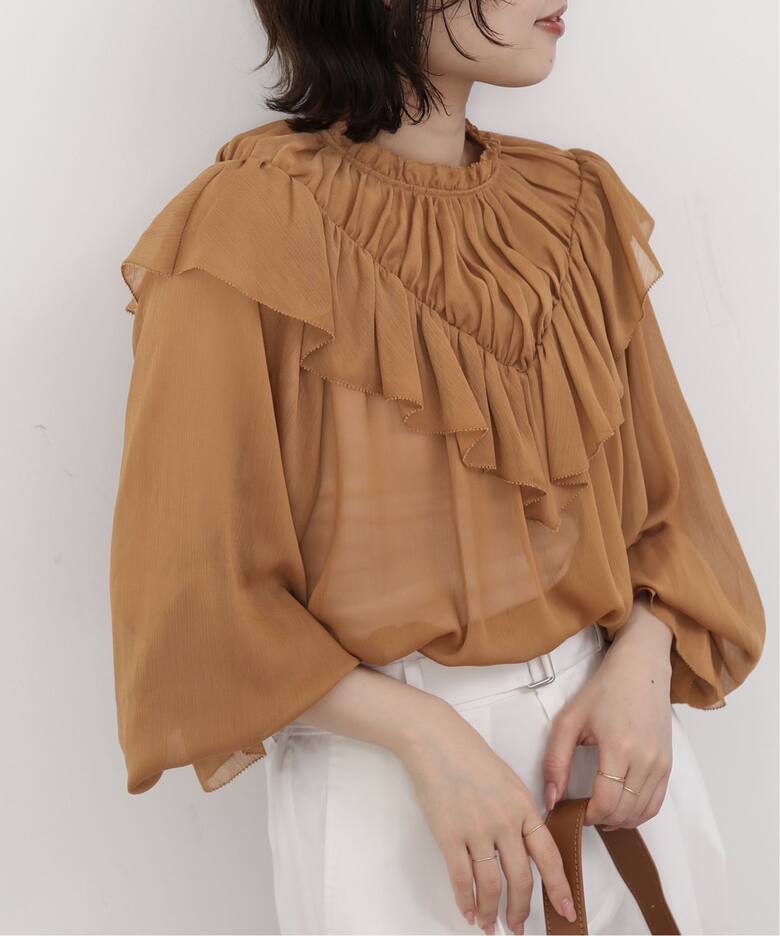 楊柳ギャザーフリルブラウス（シャツ／ブラウス）｜SLOBE IENA 