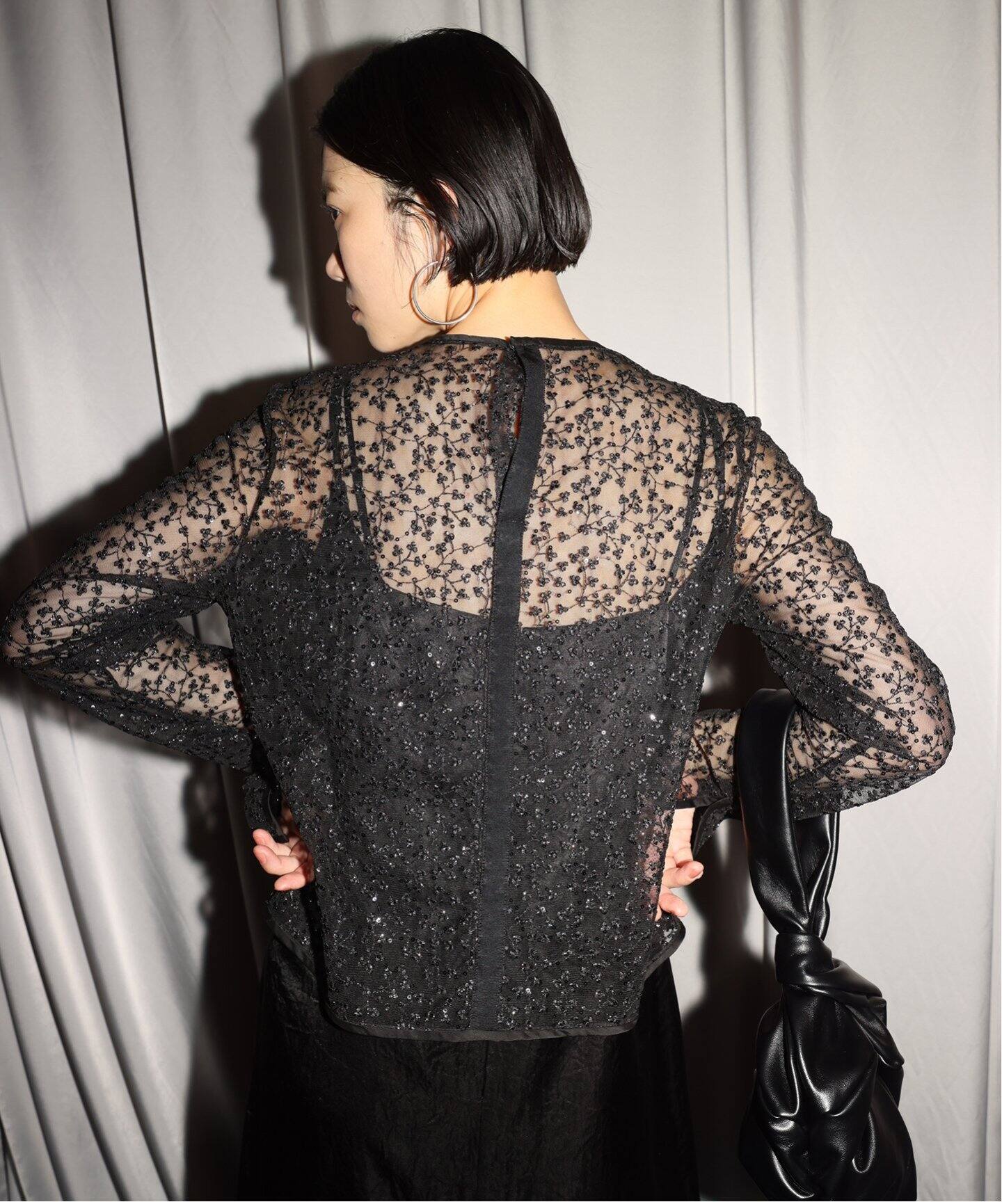 habiスパンコールレースブラウス（シャツ／ブラウス）｜SLOBE IENA  