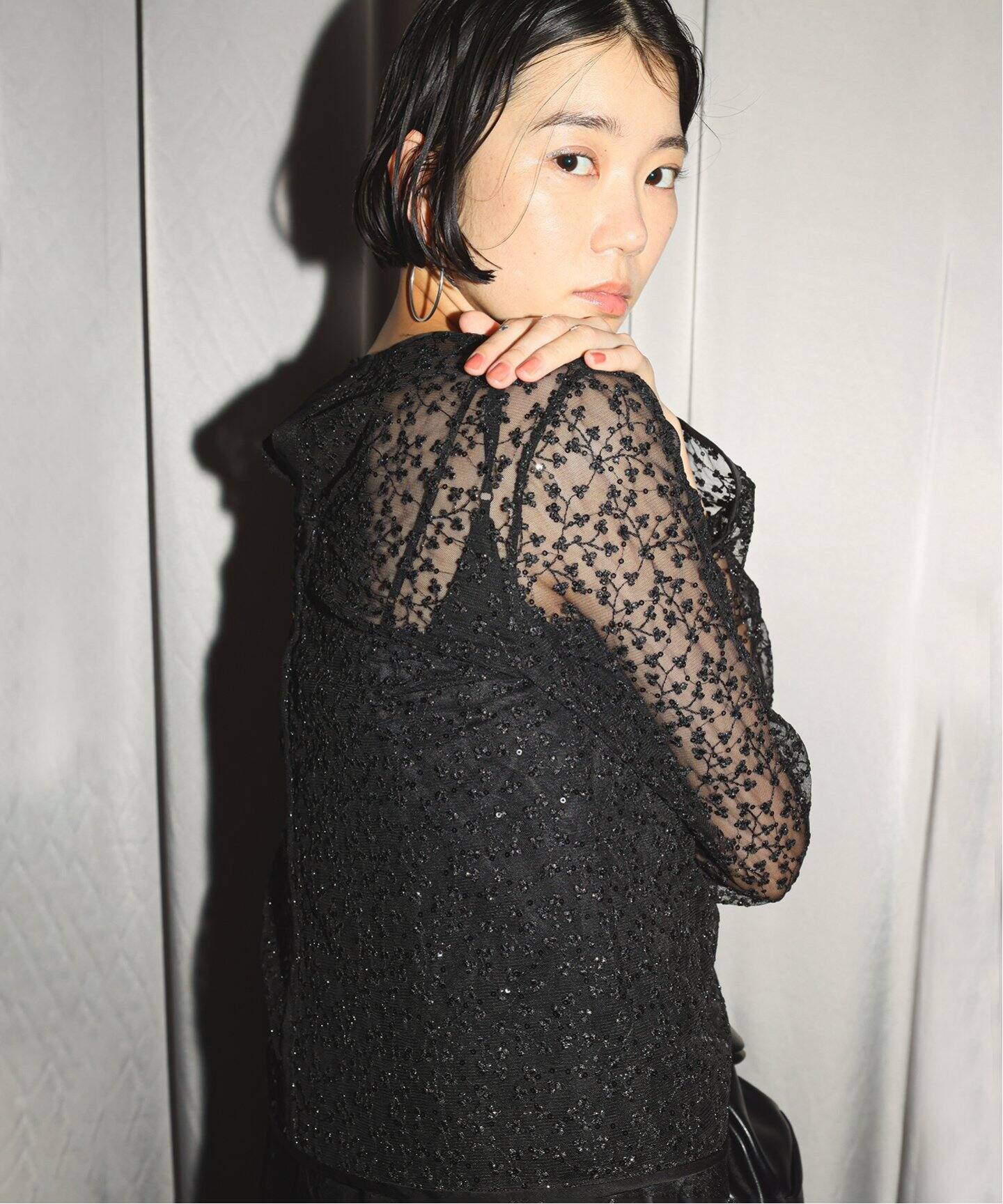 habiスパンコールレースブラウス（シャツ／ブラウス）｜SLOBE IENA  