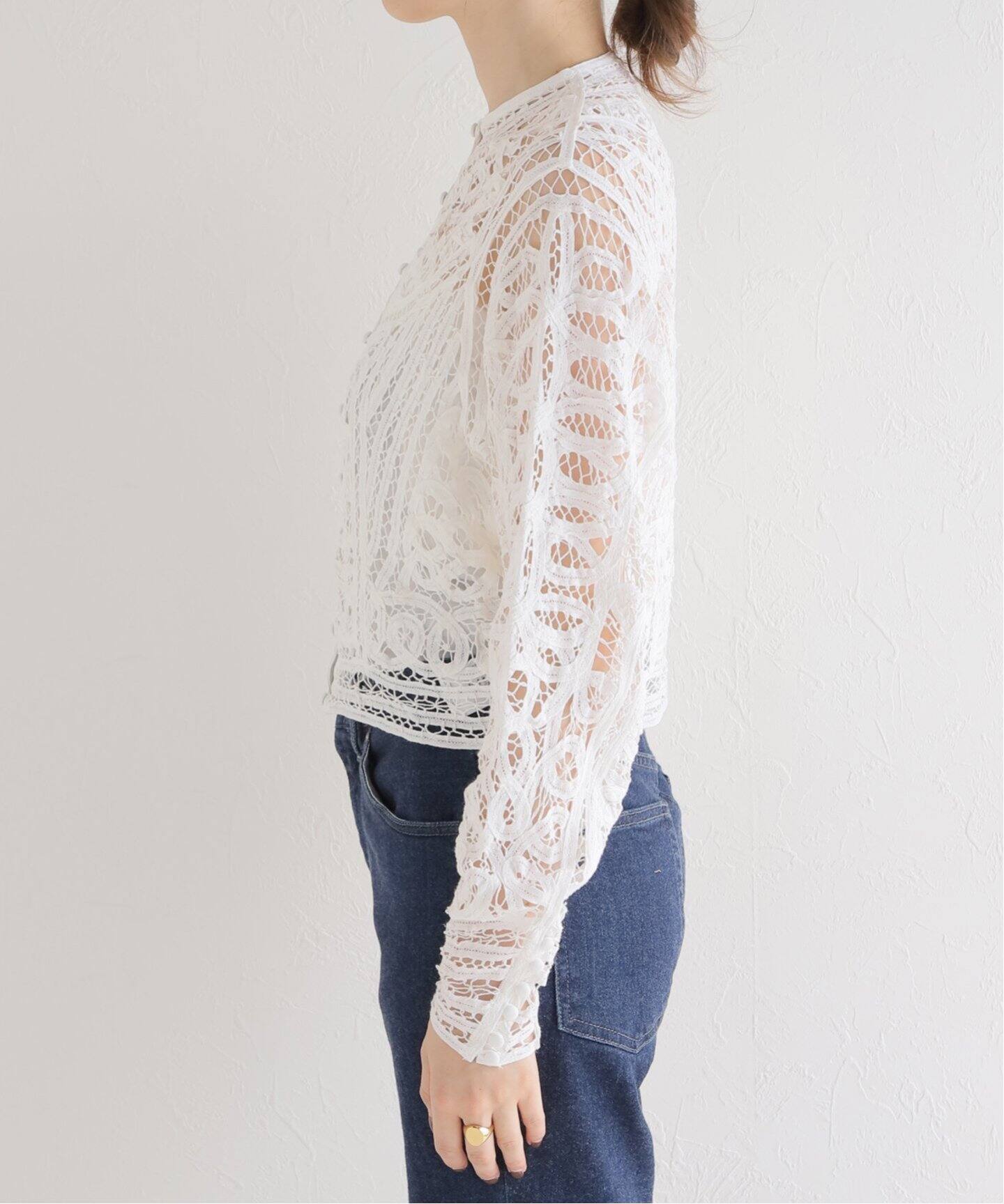 IENA LA BOUCLE バテンレースブラウス