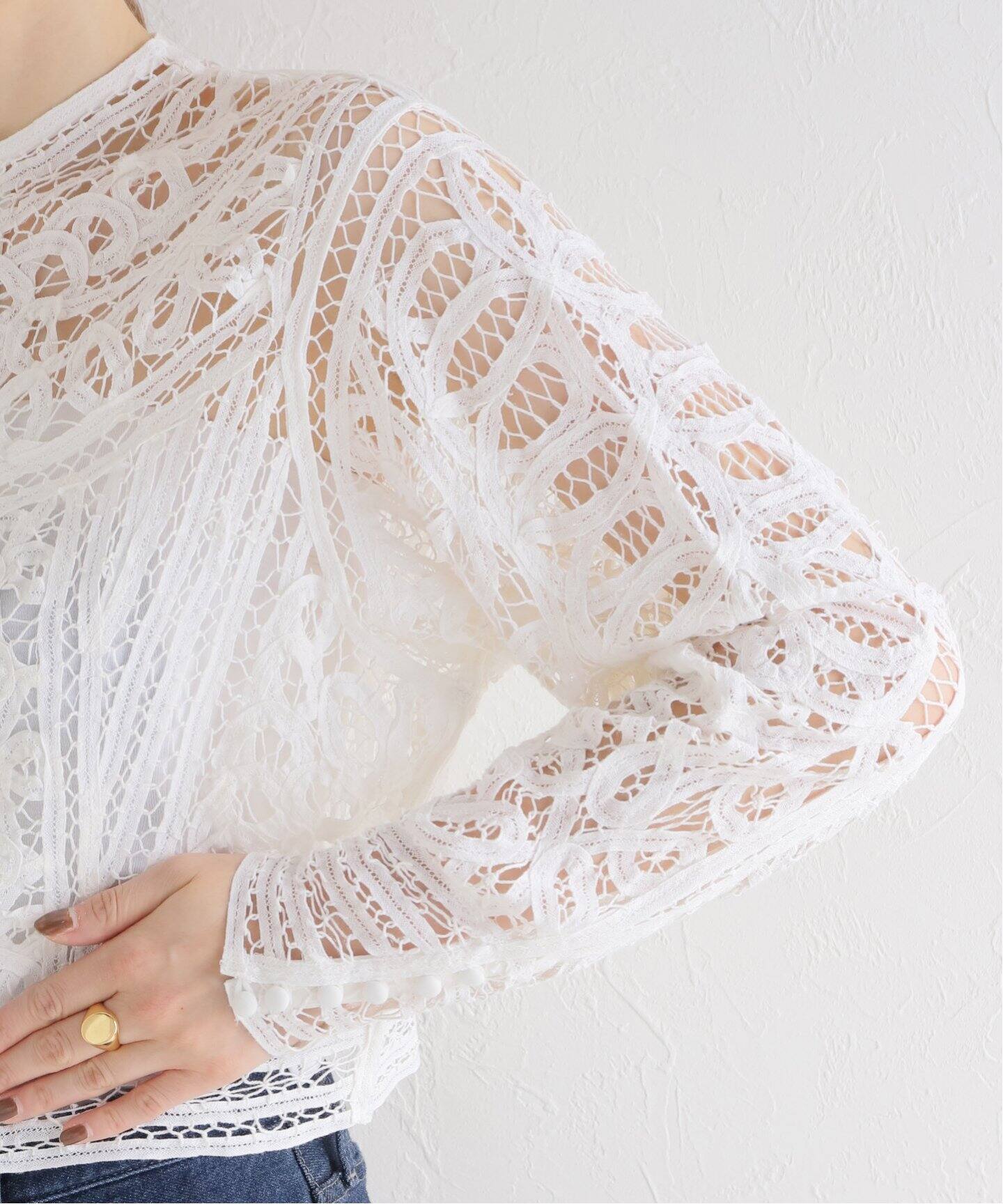 IENA LA BOUCLE バテンレースブラウス（シャツ／ブラウス）｜IENA  