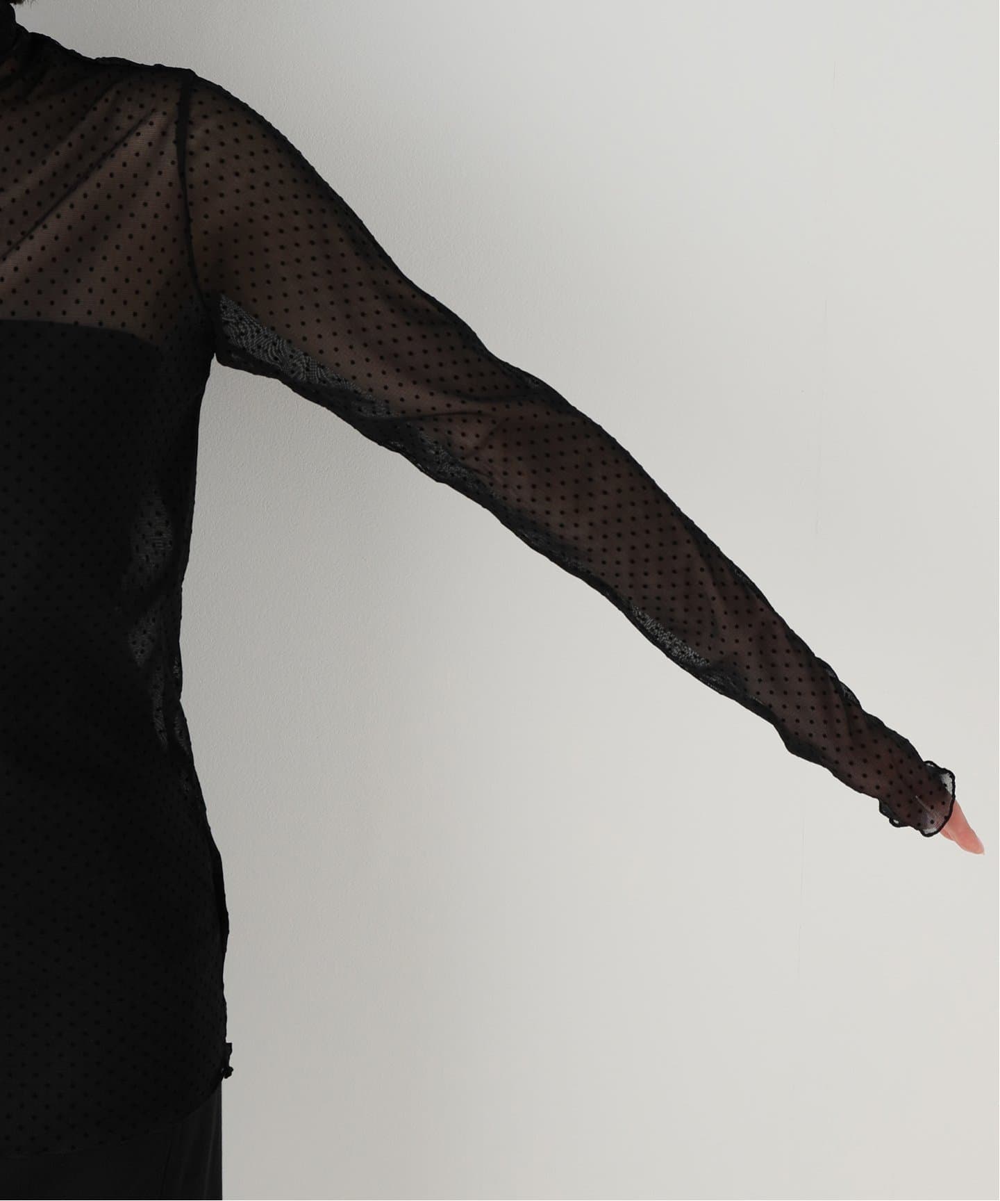 VERMEIL par iena ドットフロッキーチュールプルオーバー タグ付き 追加》ドットフロッキーチュールプルオーバー（Tシャツ