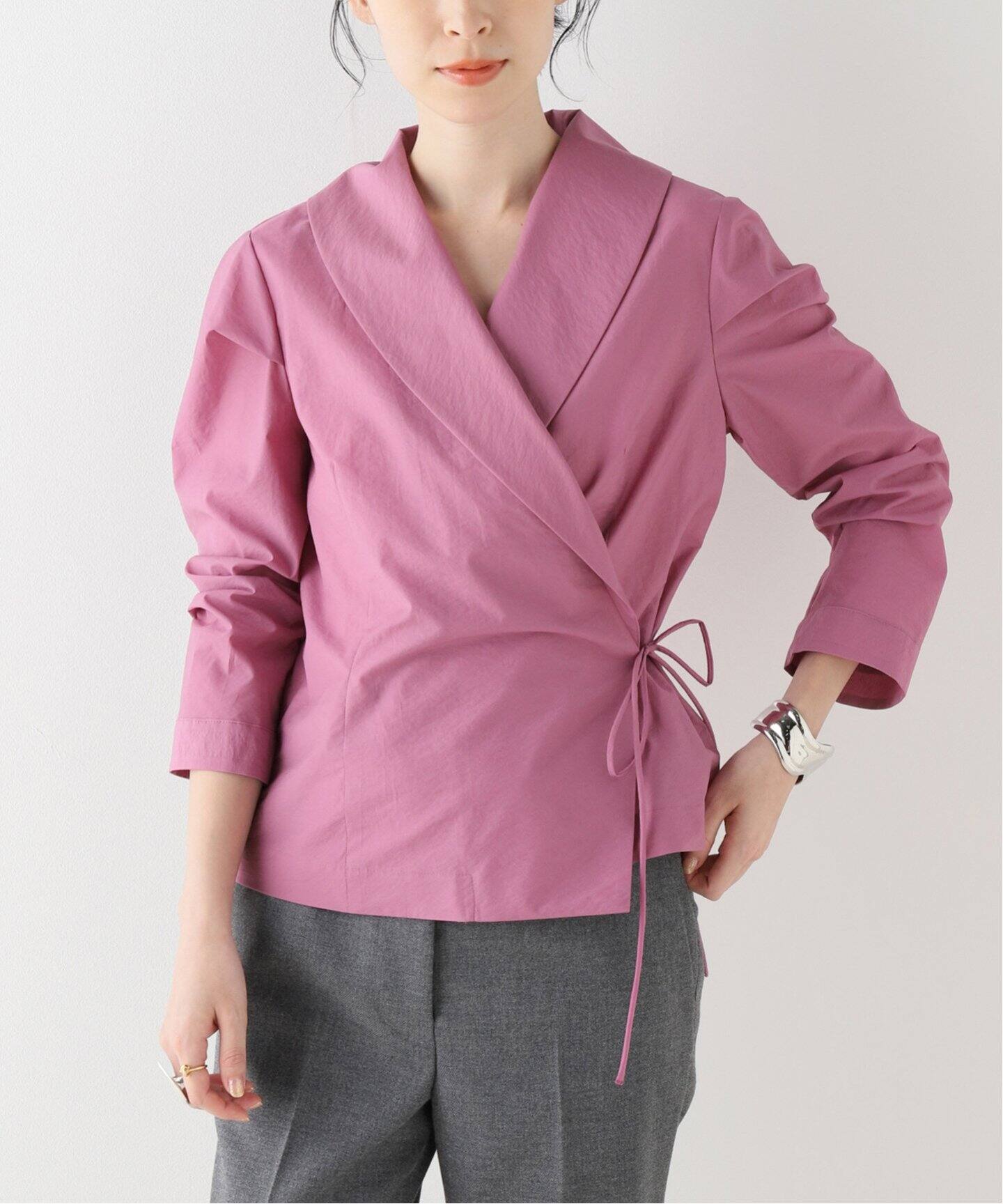 VERMEIL par iena ワッシャータフタショールカラーブラウス VERMEIL par iena ワッシャータフタショールカラーブラウス