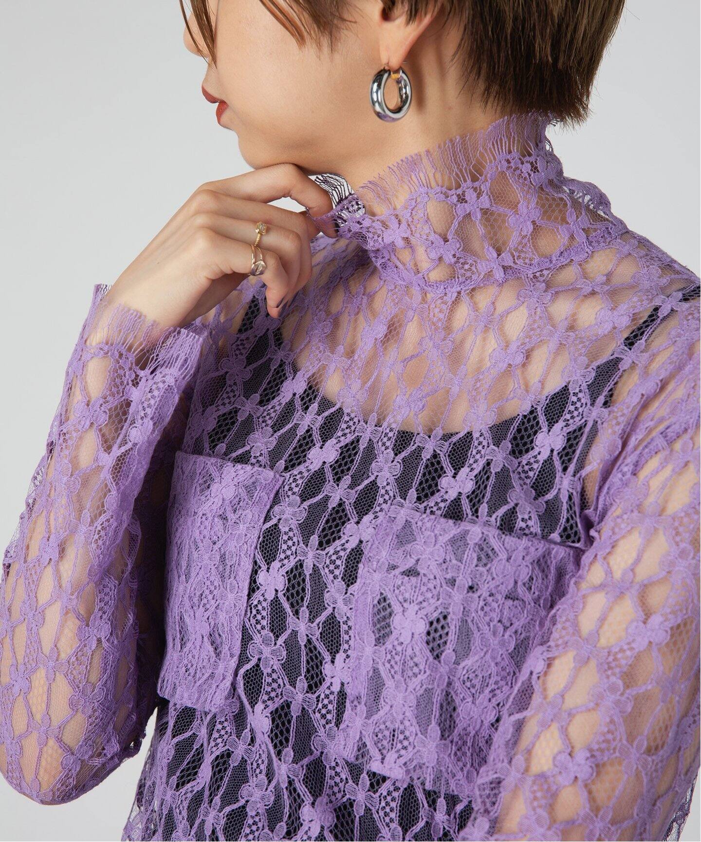 BOWTE/バウト】FRENCH TULLE LACE BLOUCE（シャツ／ブラウス 