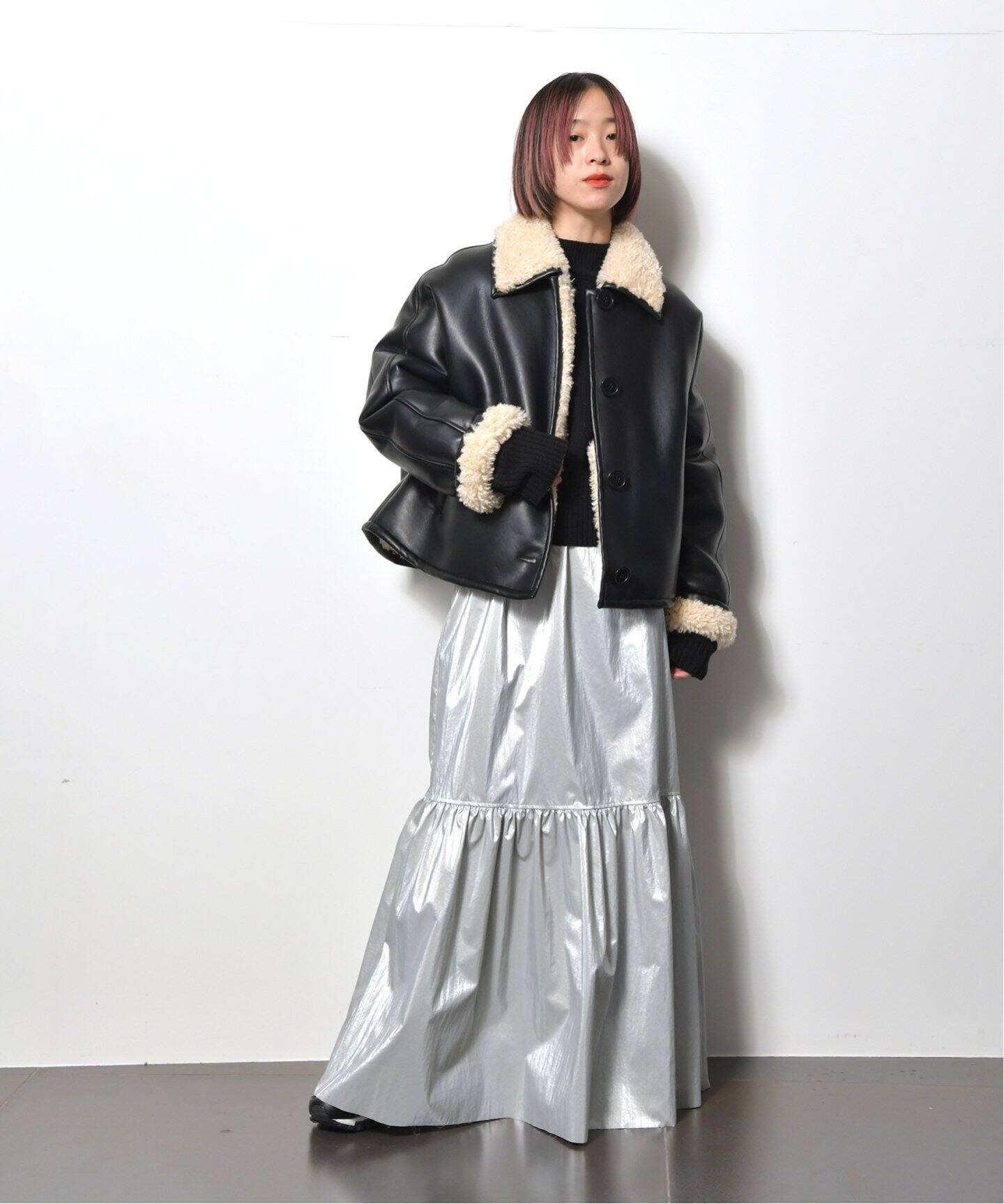 METALLIC TIERED スカート（ロング・マキシ丈スカート）｜CITYSHOP 