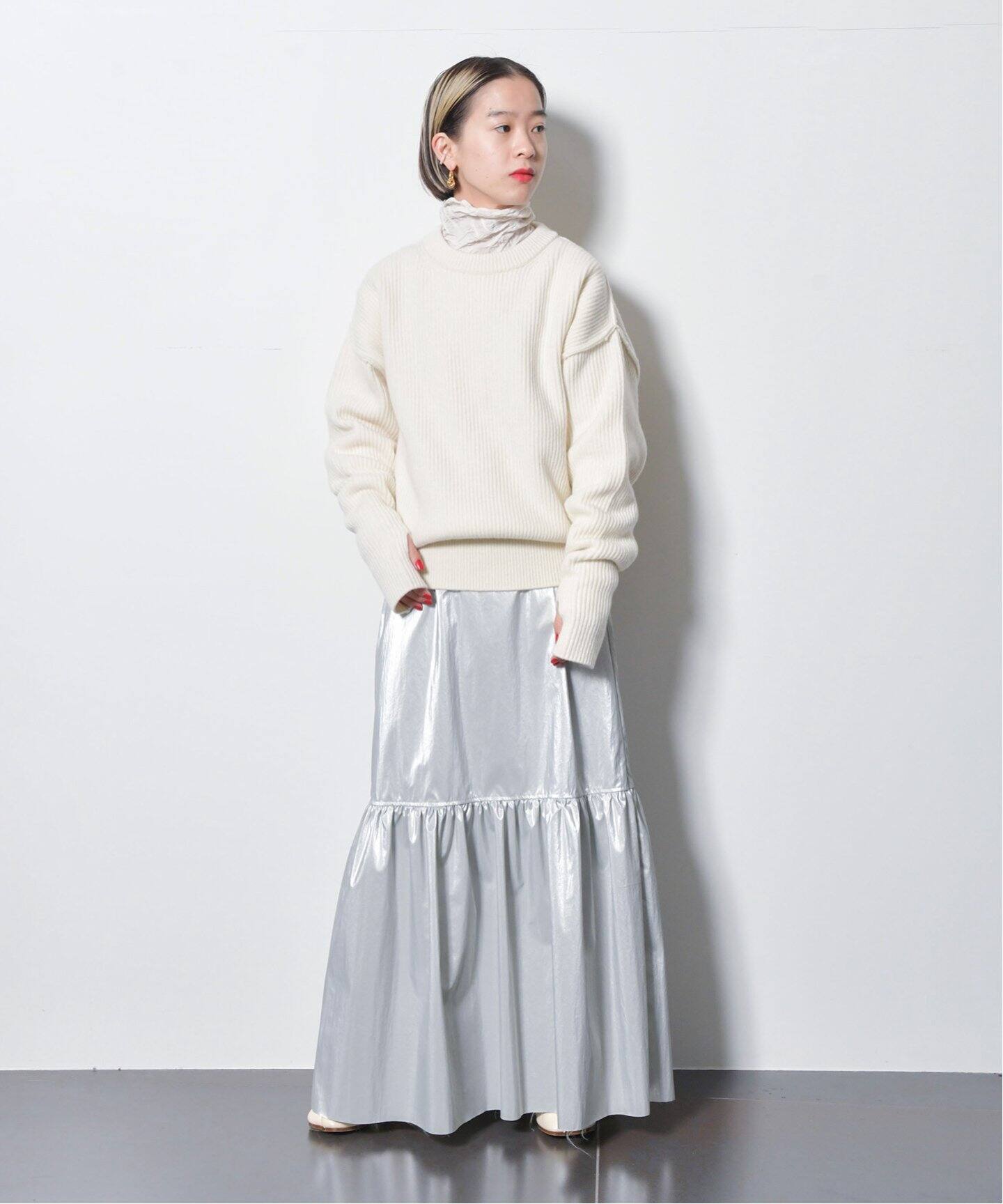 METALLIC TIERED スカート（ロング・マキシ丈スカート）｜CITYSHOP  