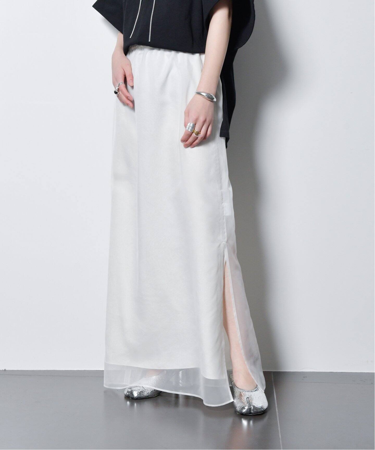 ORGANDY THROUGH スカート（ロング・マキシ丈スカート）｜CITYSHOP 
