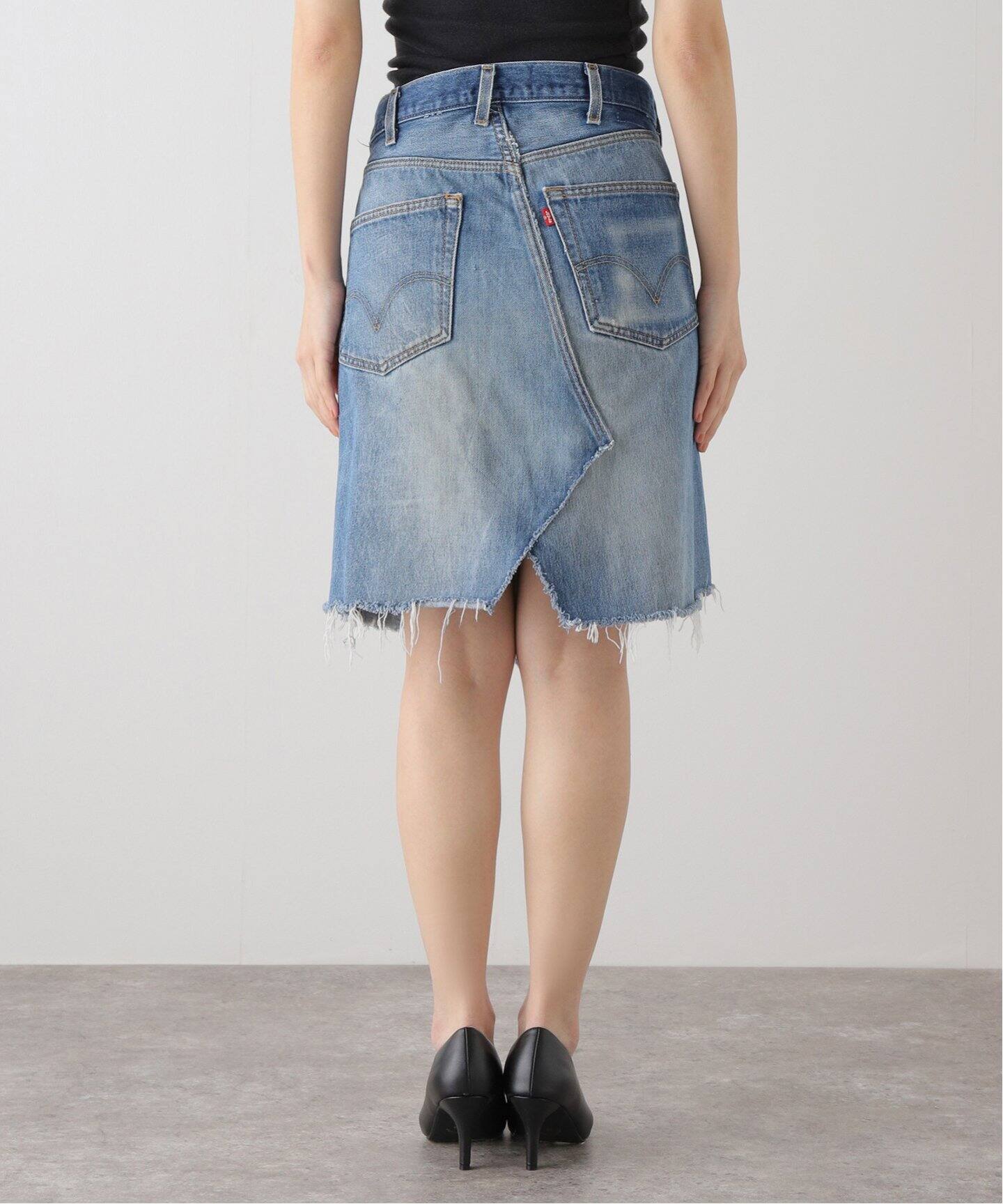 デニムラップスカート ミディアム（デニムスカート）｜Bonum（ボナム  