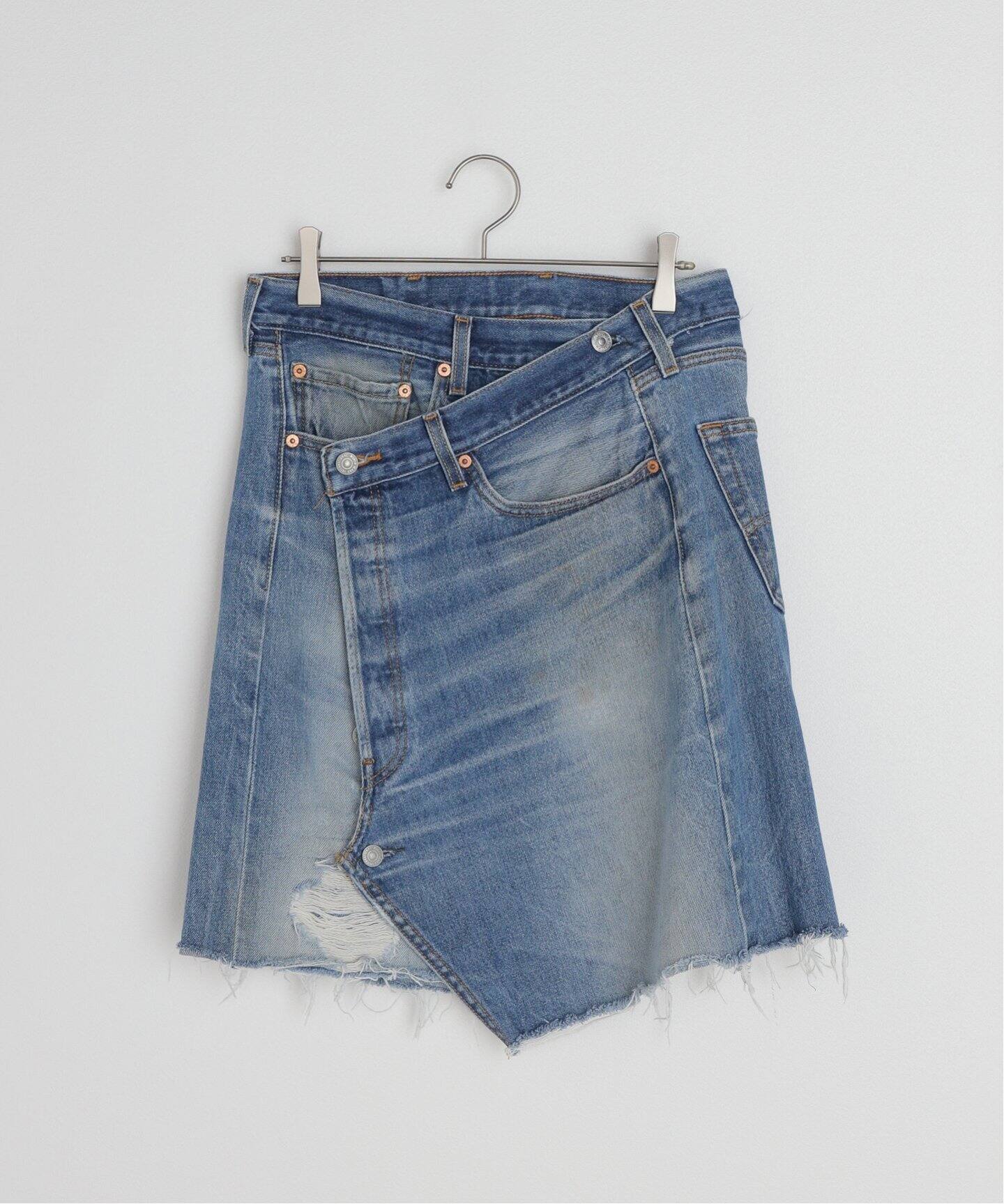 デニムラップスカート ミディアム（デニムスカート）｜Bonum（ボナム  