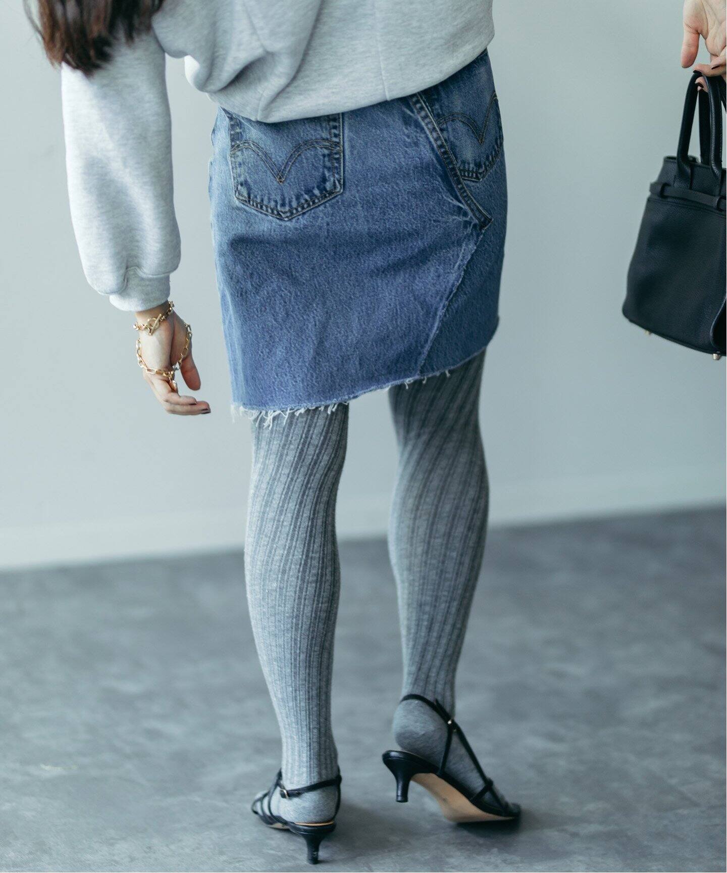 デニムラップスカート ミディアム（デニムスカート）｜Bonum（ボナム  