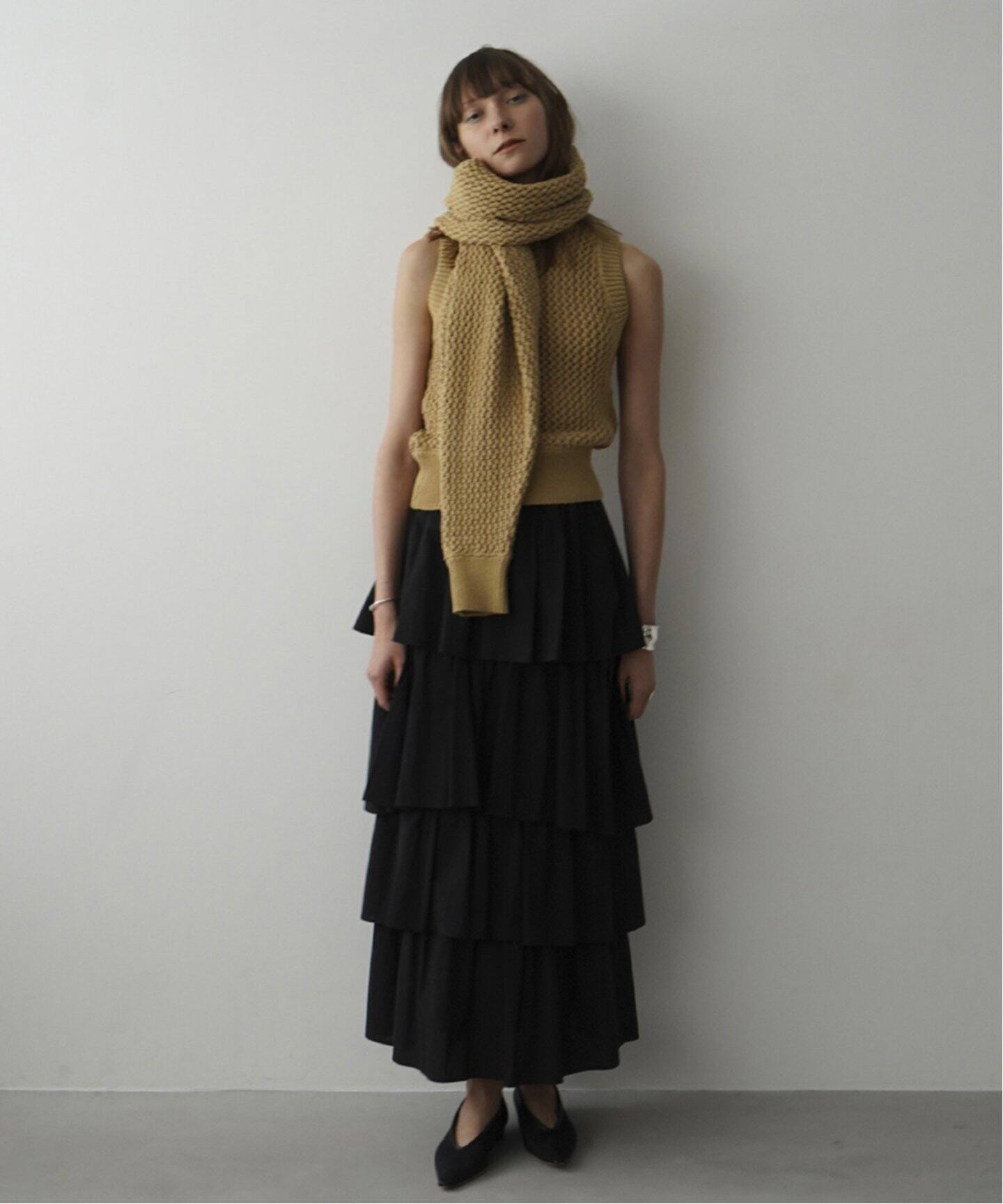 CLANE / クラネ】FRILL TIERED SKIRT（ロング・マキシ丈スカート 