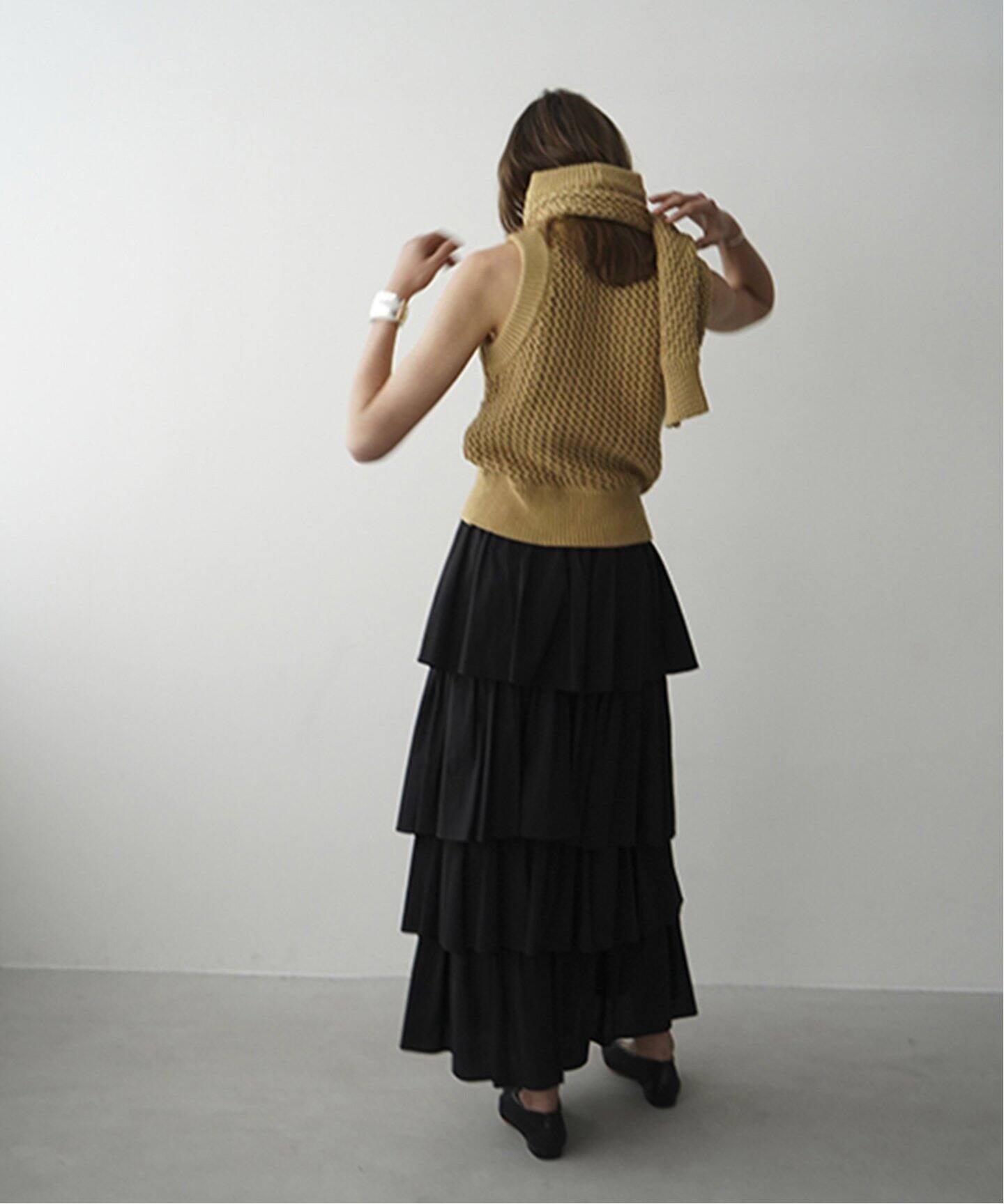 CLANE / クラネ】FRILL TIERED SKIRT（ロング・マキシ丈スカート 