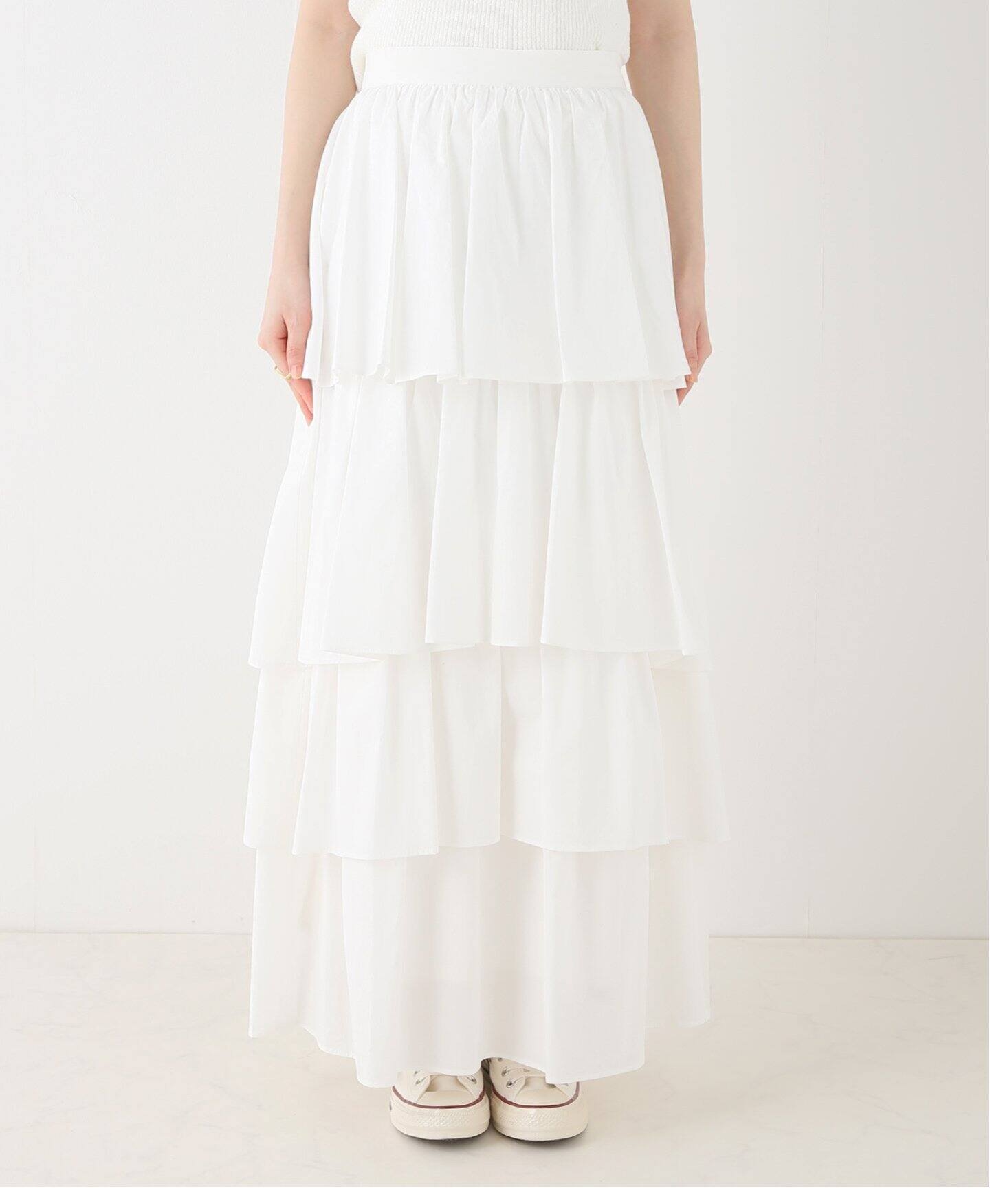 CLANE / クラネ】FRILL TIERED SKIRT（ロング・マキシ丈スカート 