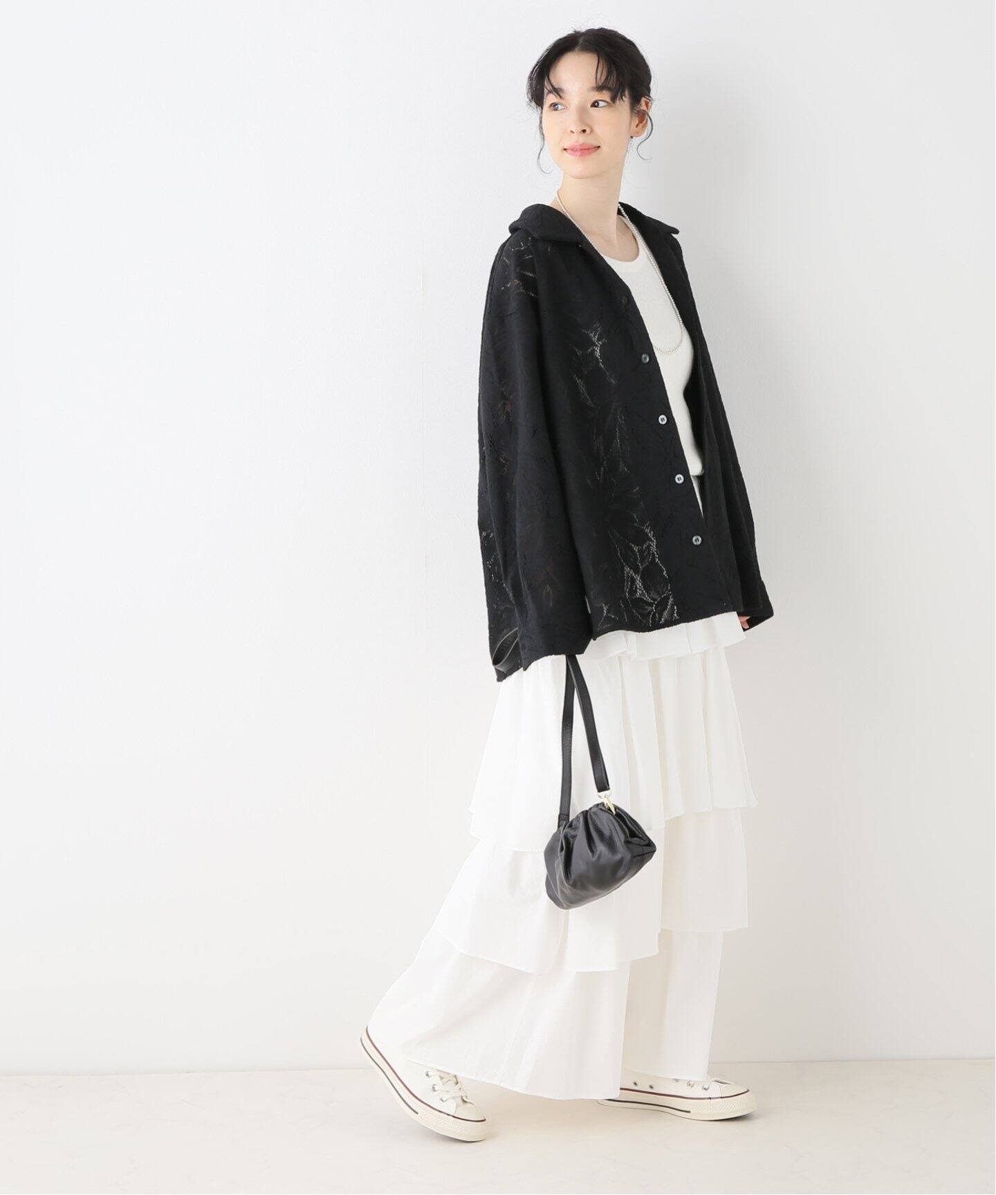 CLANE / クラネ】FRILL TIERED SKIRT（ロング・マキシ丈スカート 