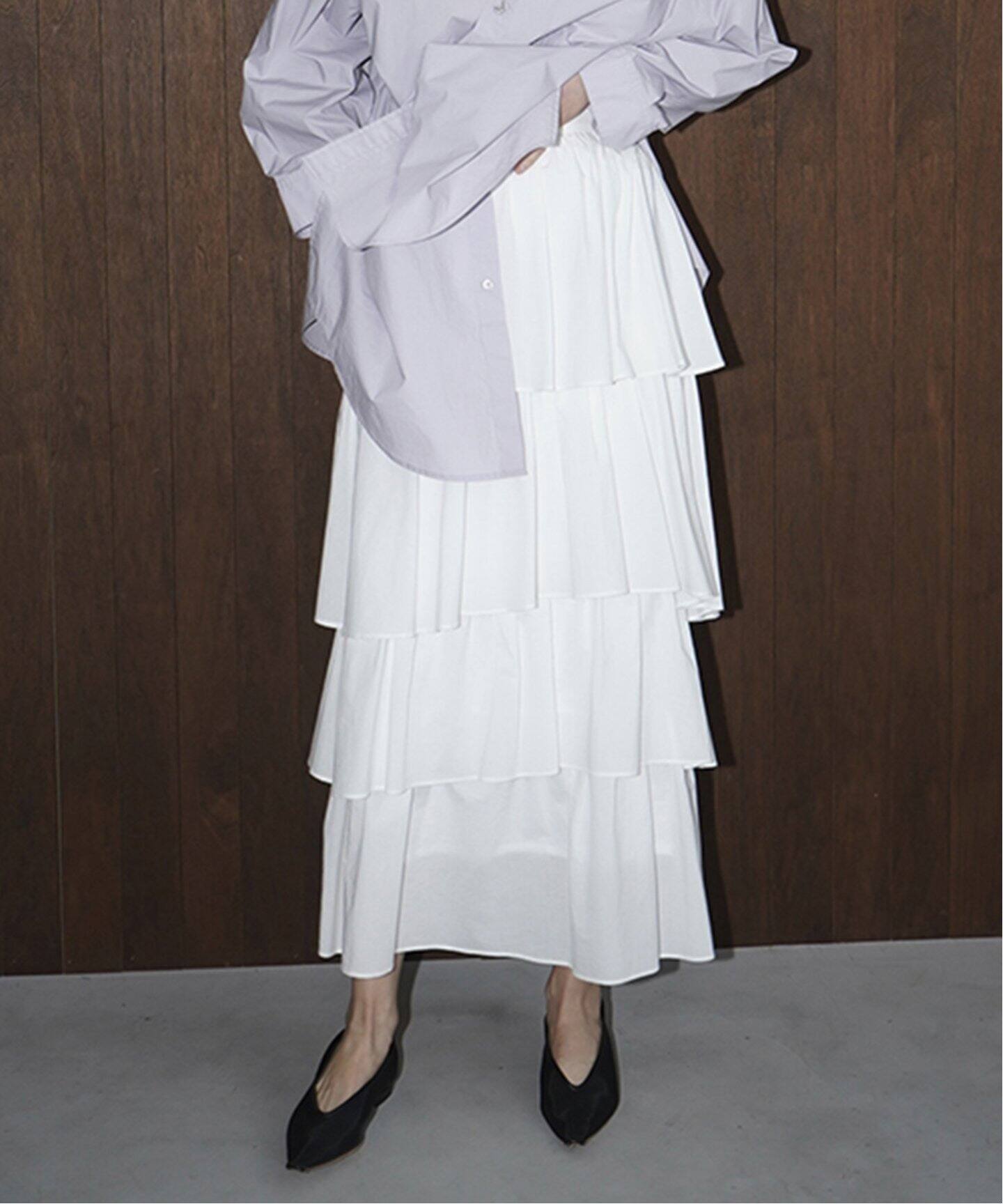 CLANE / クラネ】FRILL TIERED SKIRT（ロング・マキシ丈スカート 