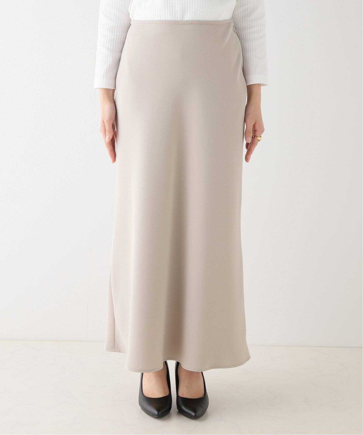 ダブルクロスバイヤススカート（ロング・マキシ丈スカート）｜La  