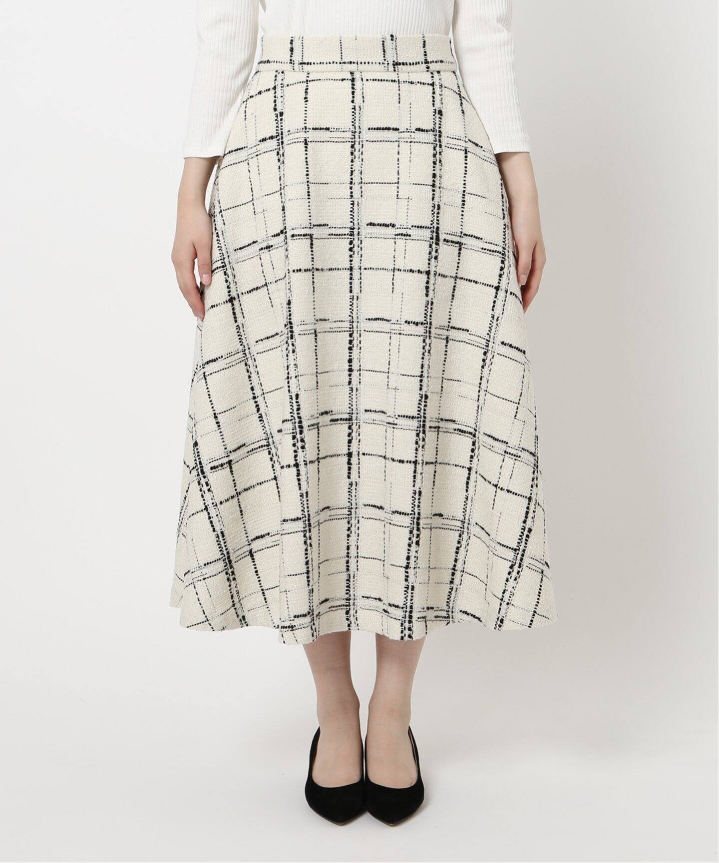 ツイードフレアスカート（ロング・マキシ丈スカート）｜La Totalite  