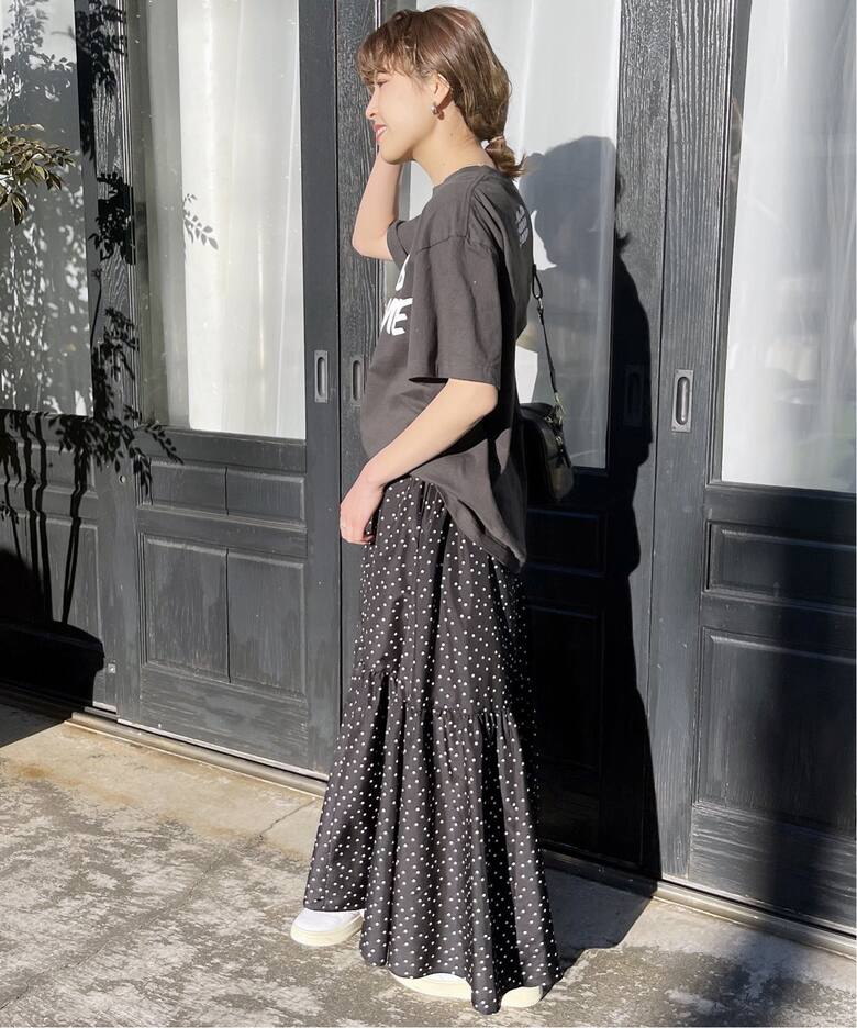 ドットタフタボリュームスカート（ロング・マキシ丈スカート）｜Spick  