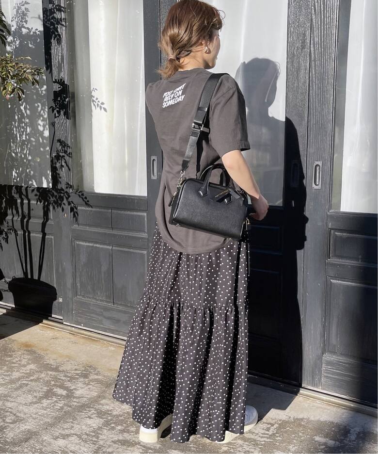 ドットタフタボリュームスカート（ロング・マキシ丈スカート）｜Spick  