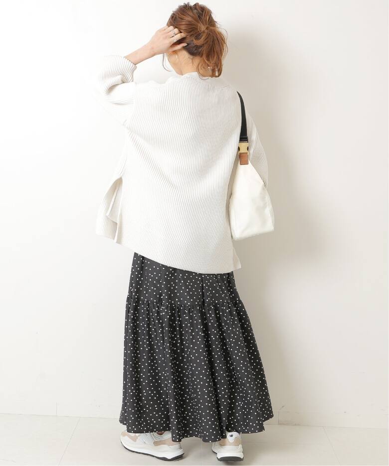 ドットタフタボリュームスカート（ロング・マキシ丈スカート）｜Spick  