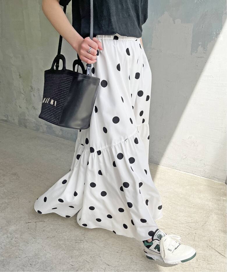 ドットタフタボリュームスカート（ロング・マキシ丈スカート）｜Spick  