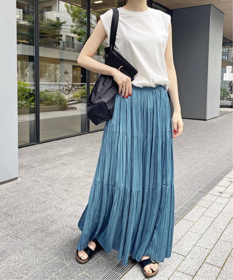 ティアードプリーツスカート（ロング・マキシ丈スカート）｜Spick and  