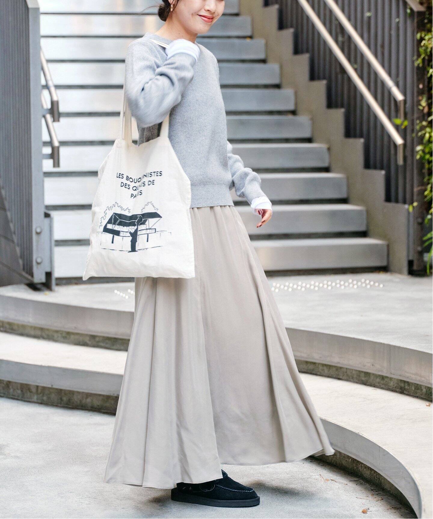 ウォッシャブルフィブリルスカート（ロング・マキシ丈スカート  