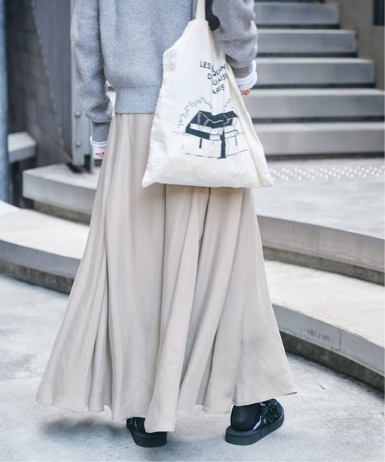 ウォッシャブルフィブリルスカート（ロング・マキシ丈スカート  