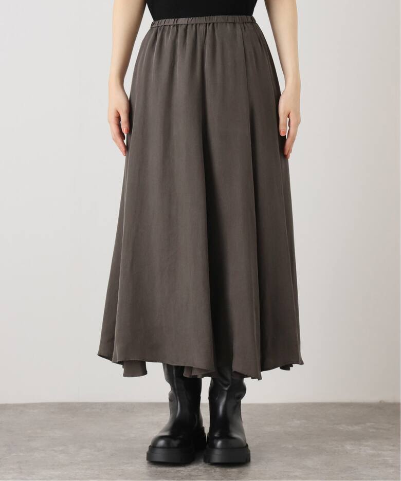 ウォッシャブルフィブリルスカート（ロング・マキシ丈スカート  